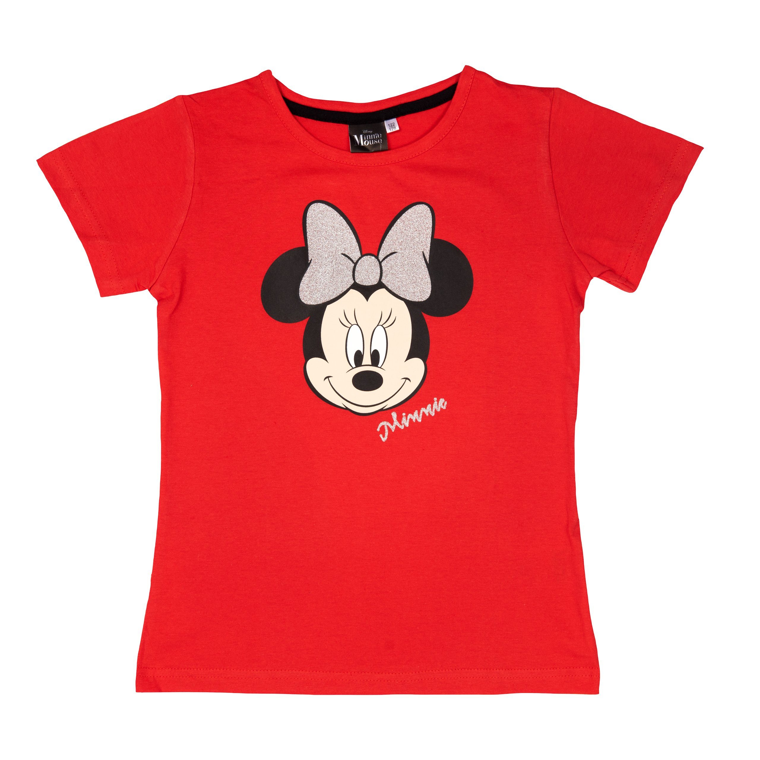 United Labels® T-Shirt Disney Minnie Mouse T-Shirt für Mädchen Rot