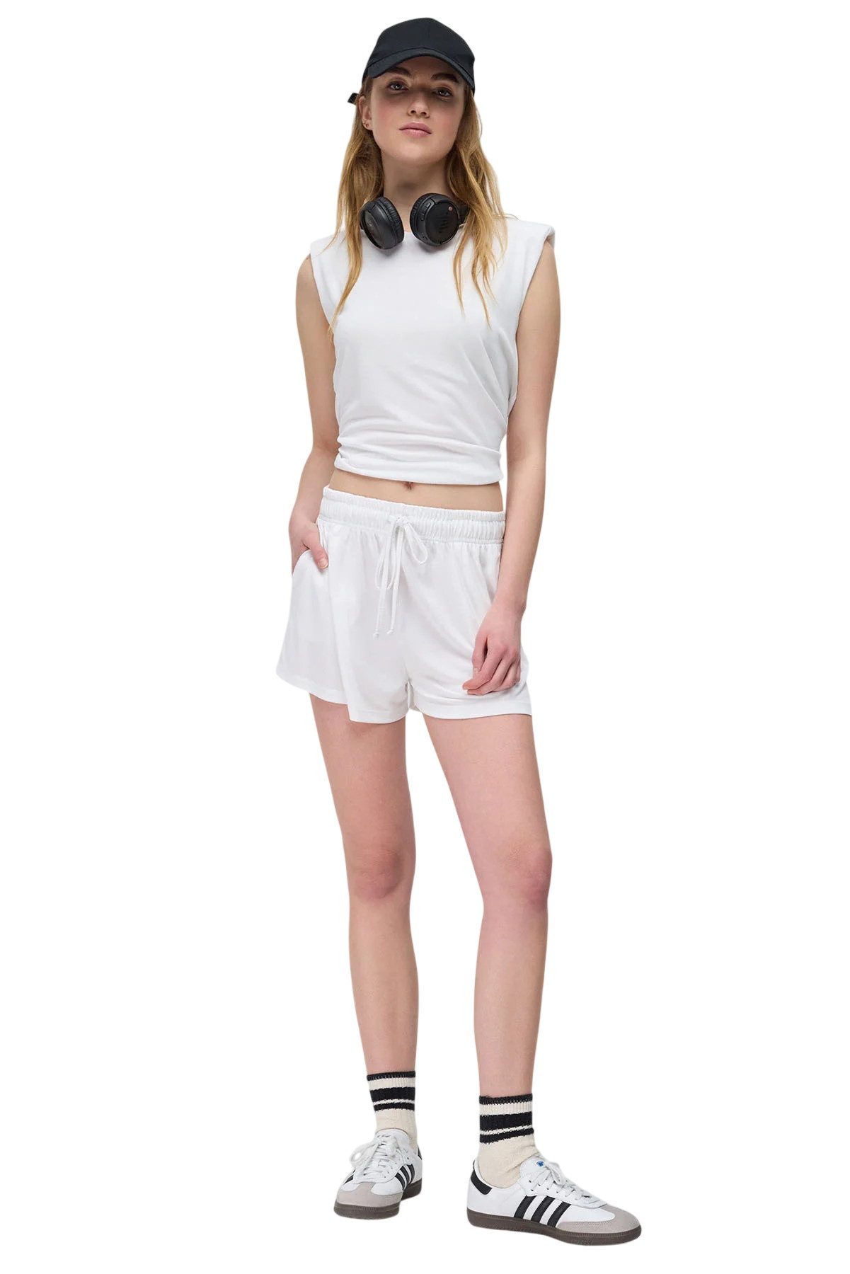Shorts Shorts mit elastischem Bund und Taschen