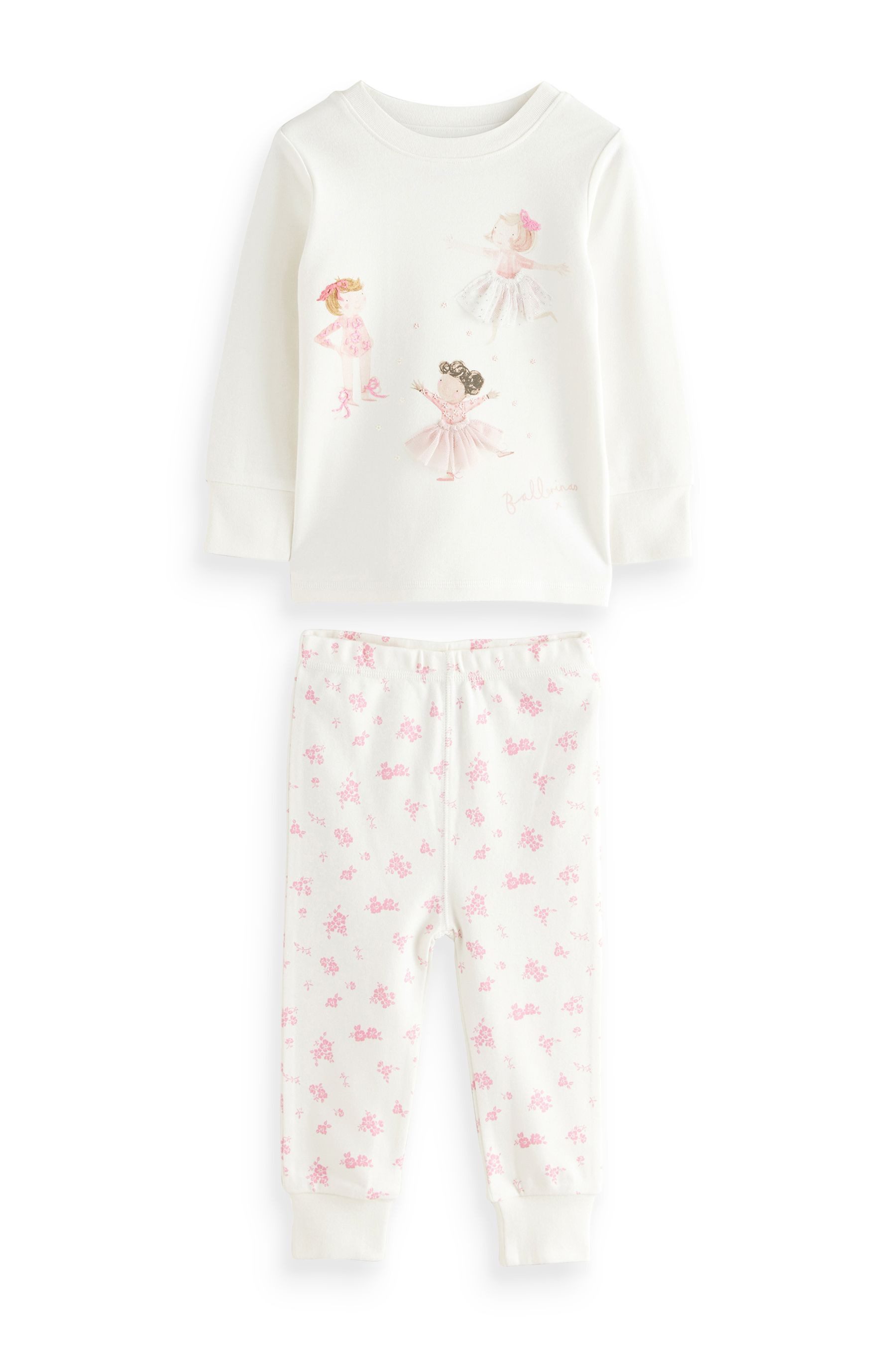 Next Pyjama Ballerina-Schlafanzug aus Baumwolle, 3er-Pack (6 tlg) – Bild 5 von 5