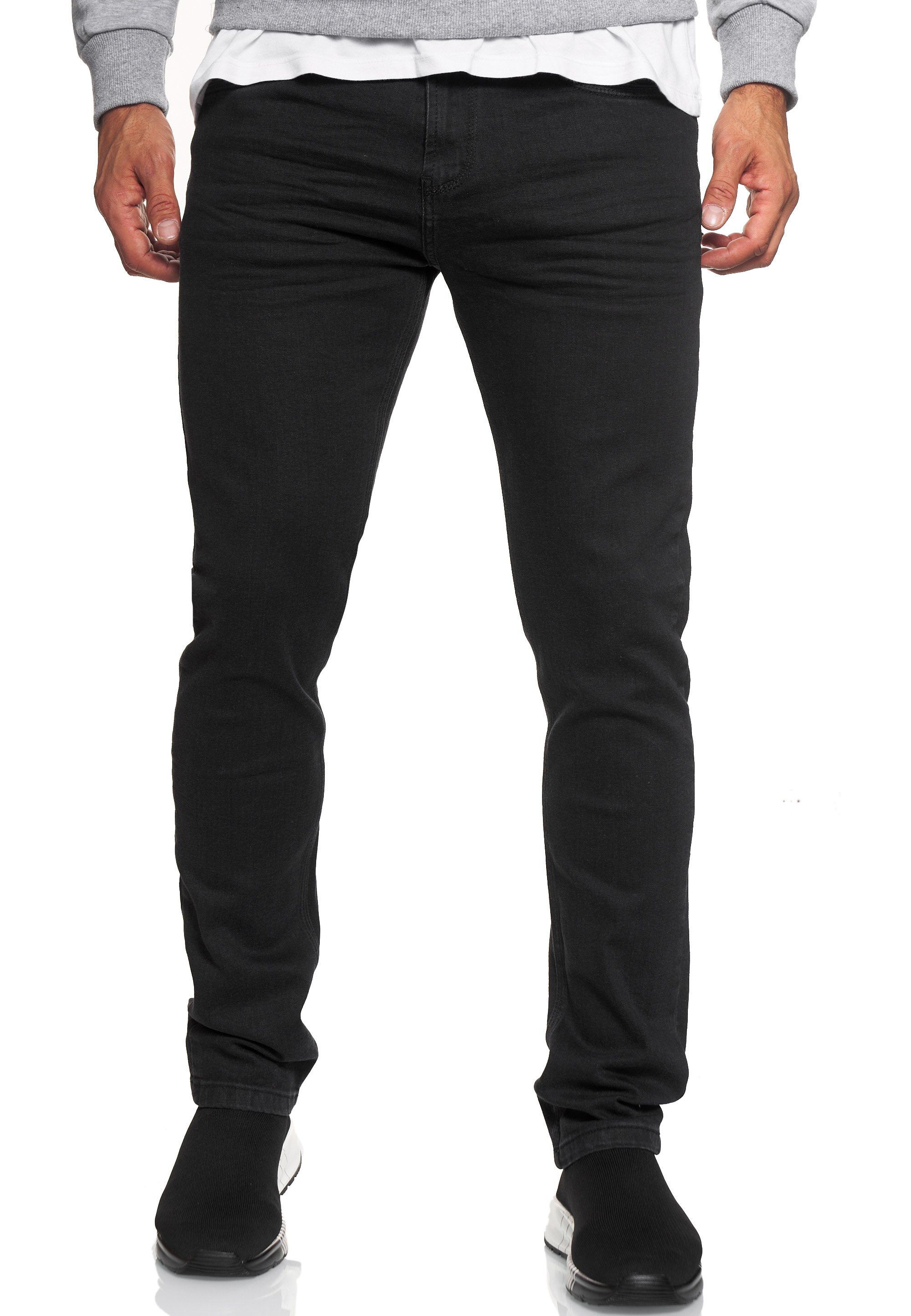 Rusty Neal Straight-Jeans MELVIN im klassischen 5-Pocket-Stil schwarz