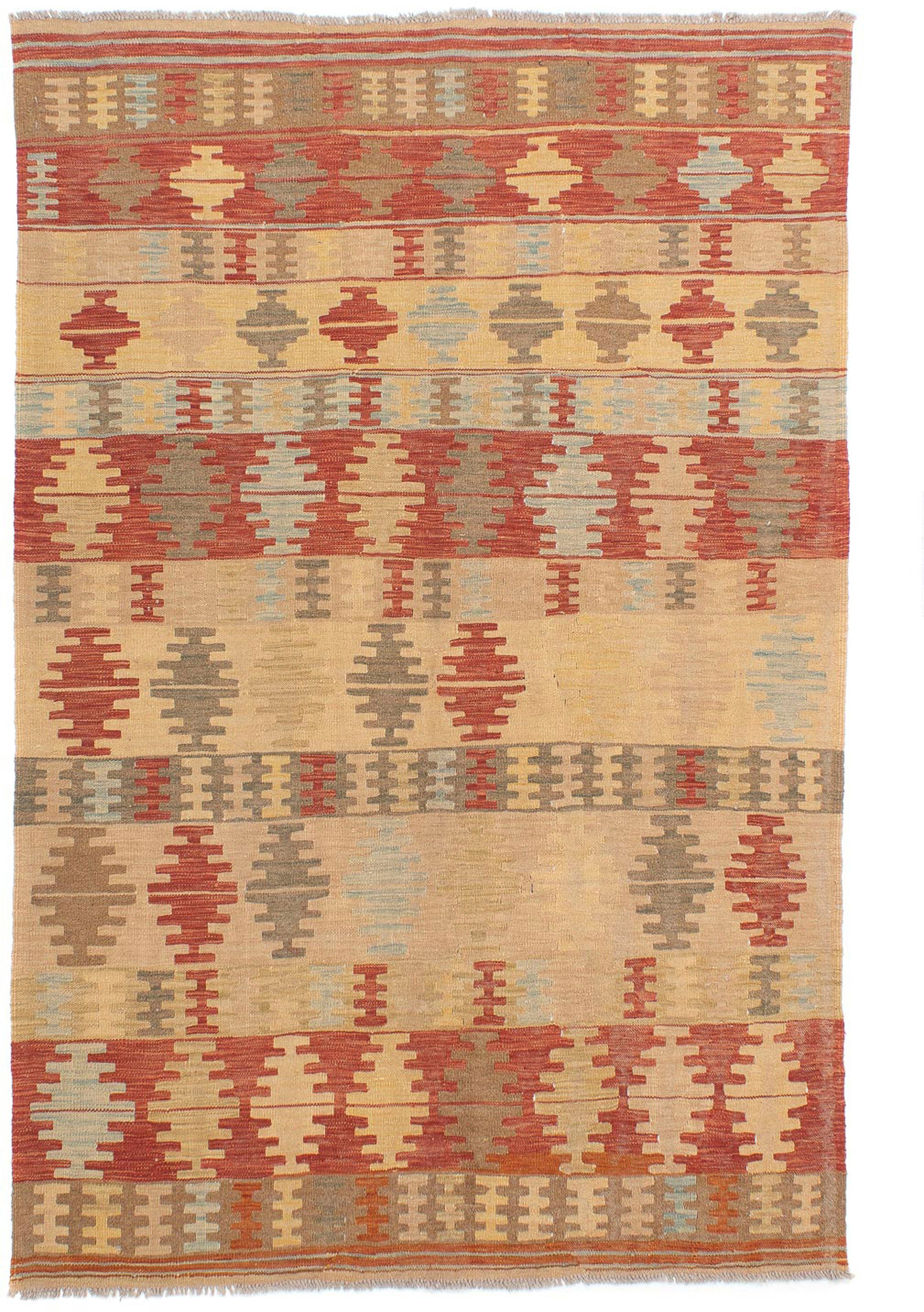 Wollteppich Kelim mm, 4 - cm Einzelstück mehrfarbig, morgenland, - x - Höhe: Wohnzimmer, 152 rechteckig, Oriental 196