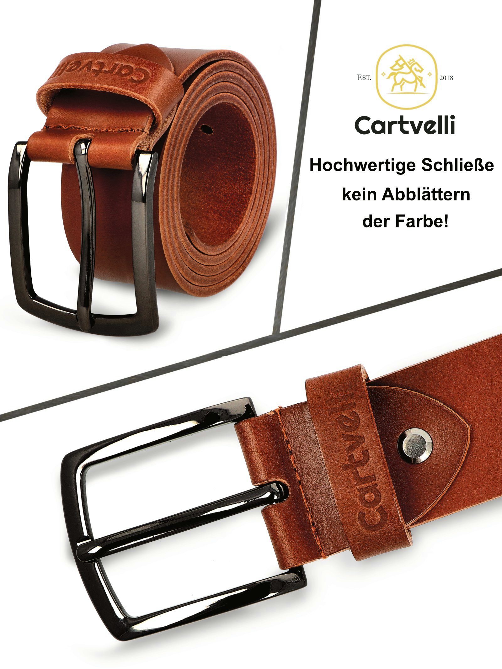 Cartvelli Ledergürtel Cartvelli Ledergürtel Herren Made in Germany 40mm ink günstig online kaufen