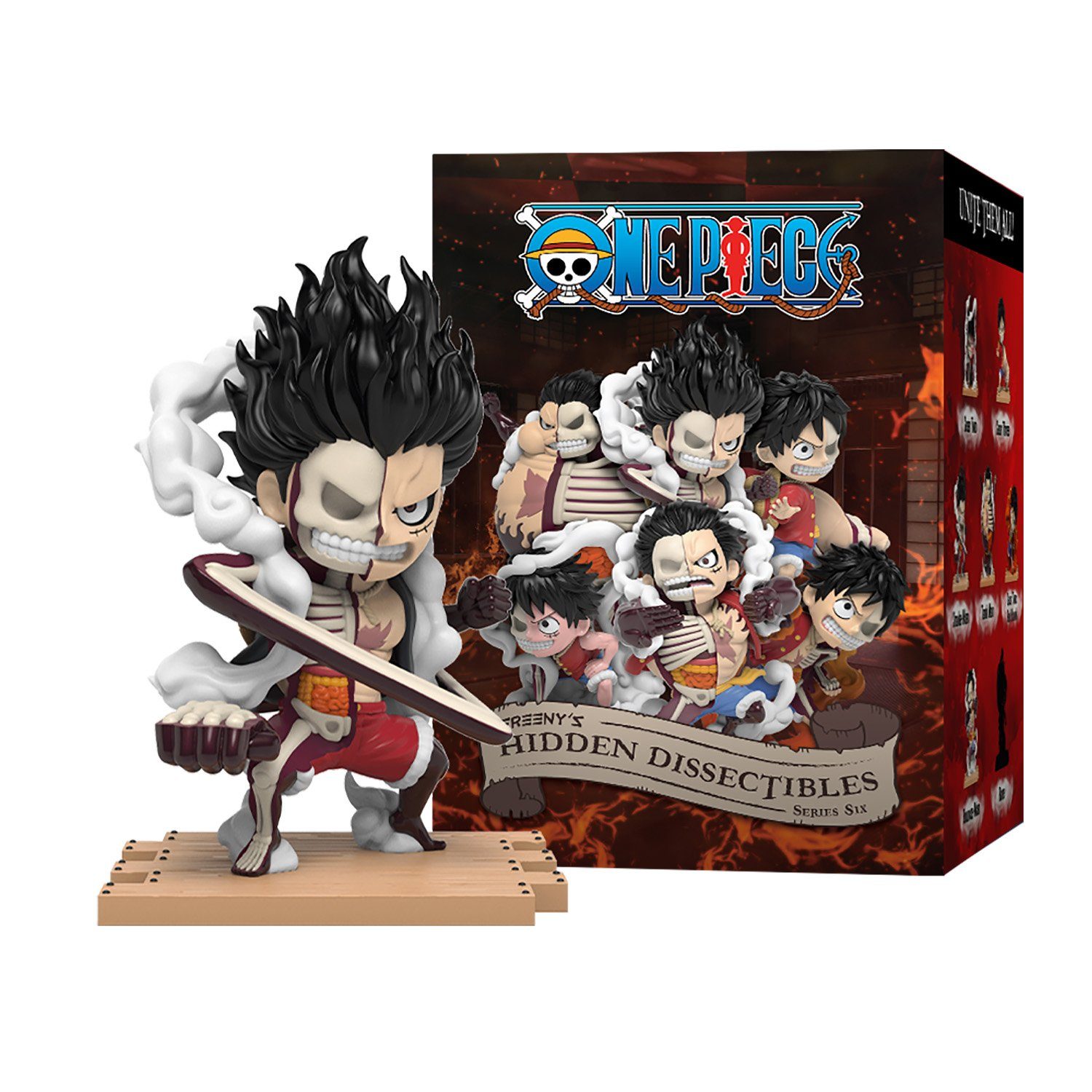 One Piece Anime Sammelfigur Mighty Jaxx Hidden Dissectibles One Piece 6 Luffy Edition, Eine Packung - enthält eine zufällige Figur