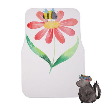 Fußmatte Hummel Blume - Schwarz - Geschenk, Wespe, Hummeln, Gute Laune, Fußmat, Mr. & Mrs. Panda, Höhe: 0.5 mm