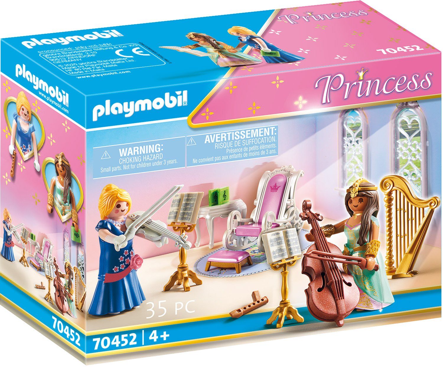 Image of Playmobil® Konstruktions-Spielset »Musikzimmer (70452), Princess«, (35 St), Made in Europe