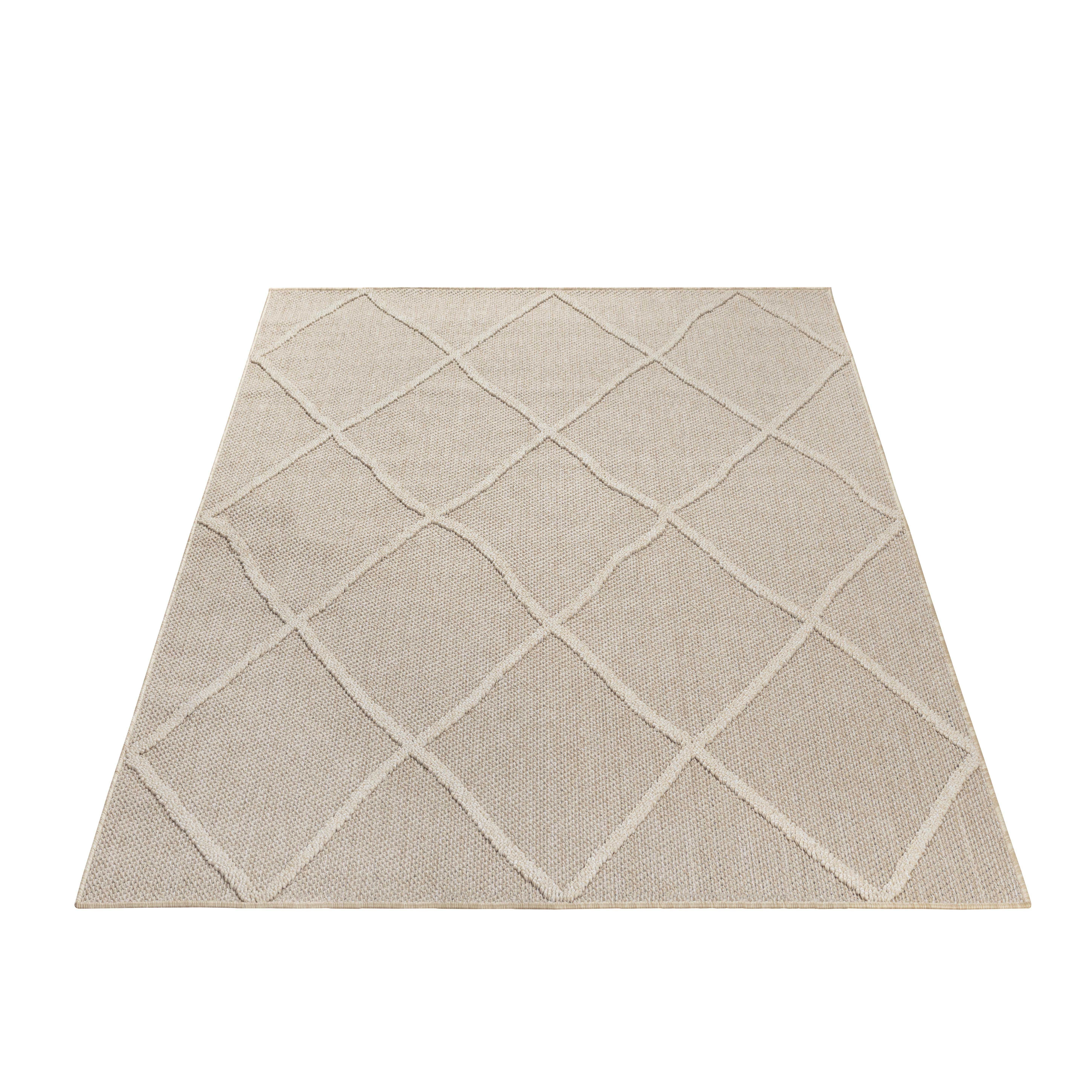 Outdoorteppich Teppiche, geeignet Outdoor / 4952, / Ayyildiz BEIGE Höhe: Pflegeleicht Strapazierfähig und mm, rechteckig, 8 PATARA In-