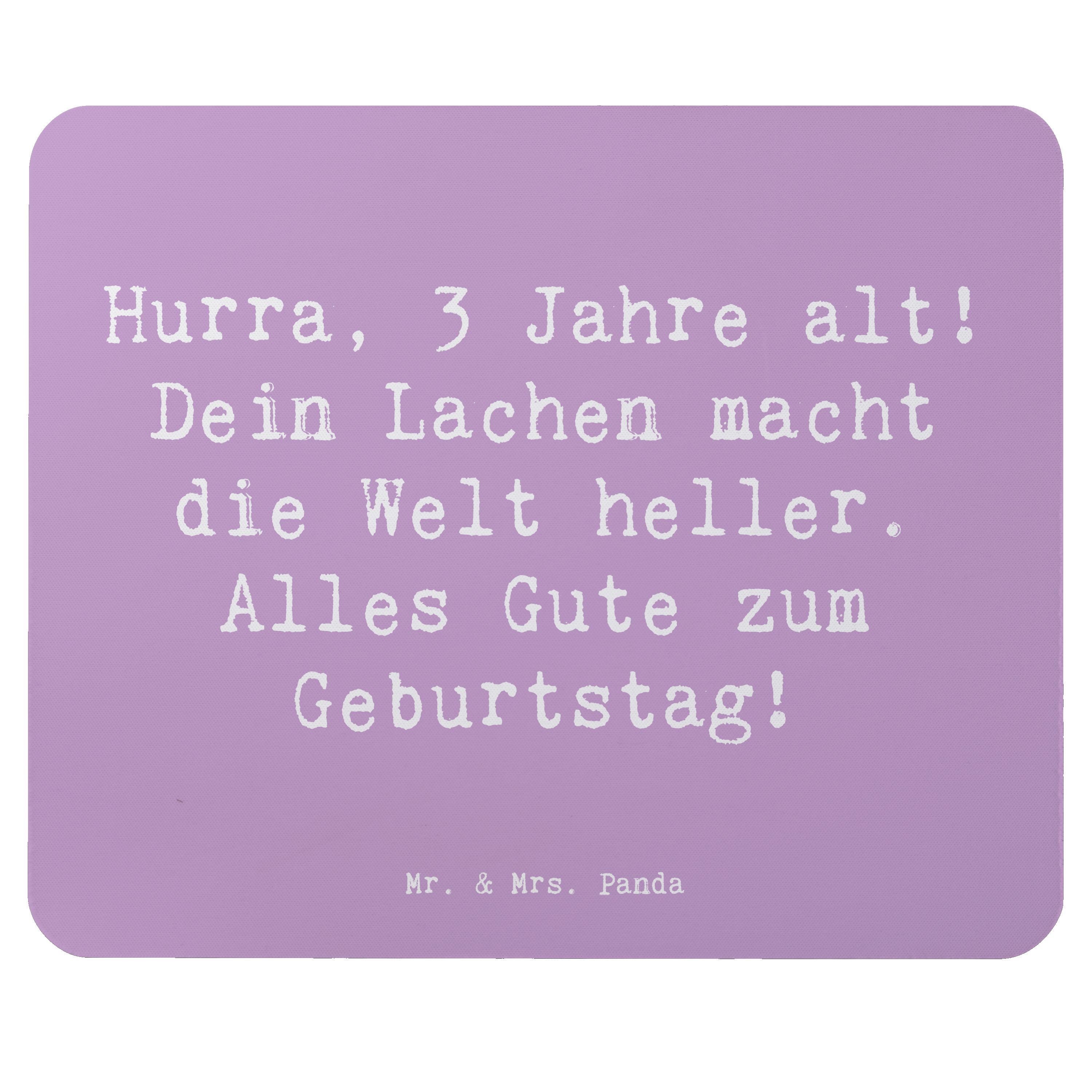 Mauspad Spruch 3. Geburtstag Jubel - Lavendeltraum - Geschenk, Geburtstagsspr