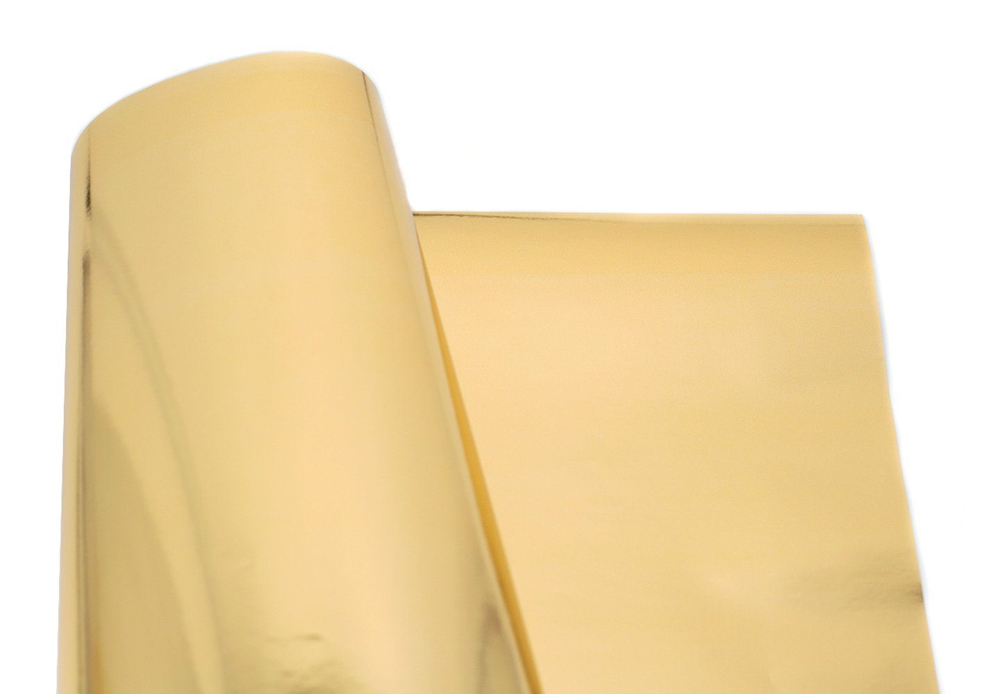 Star Geschenkpapier, Geschenkpapier einfarbig 70cm x 2m Rolle Gold metallic
