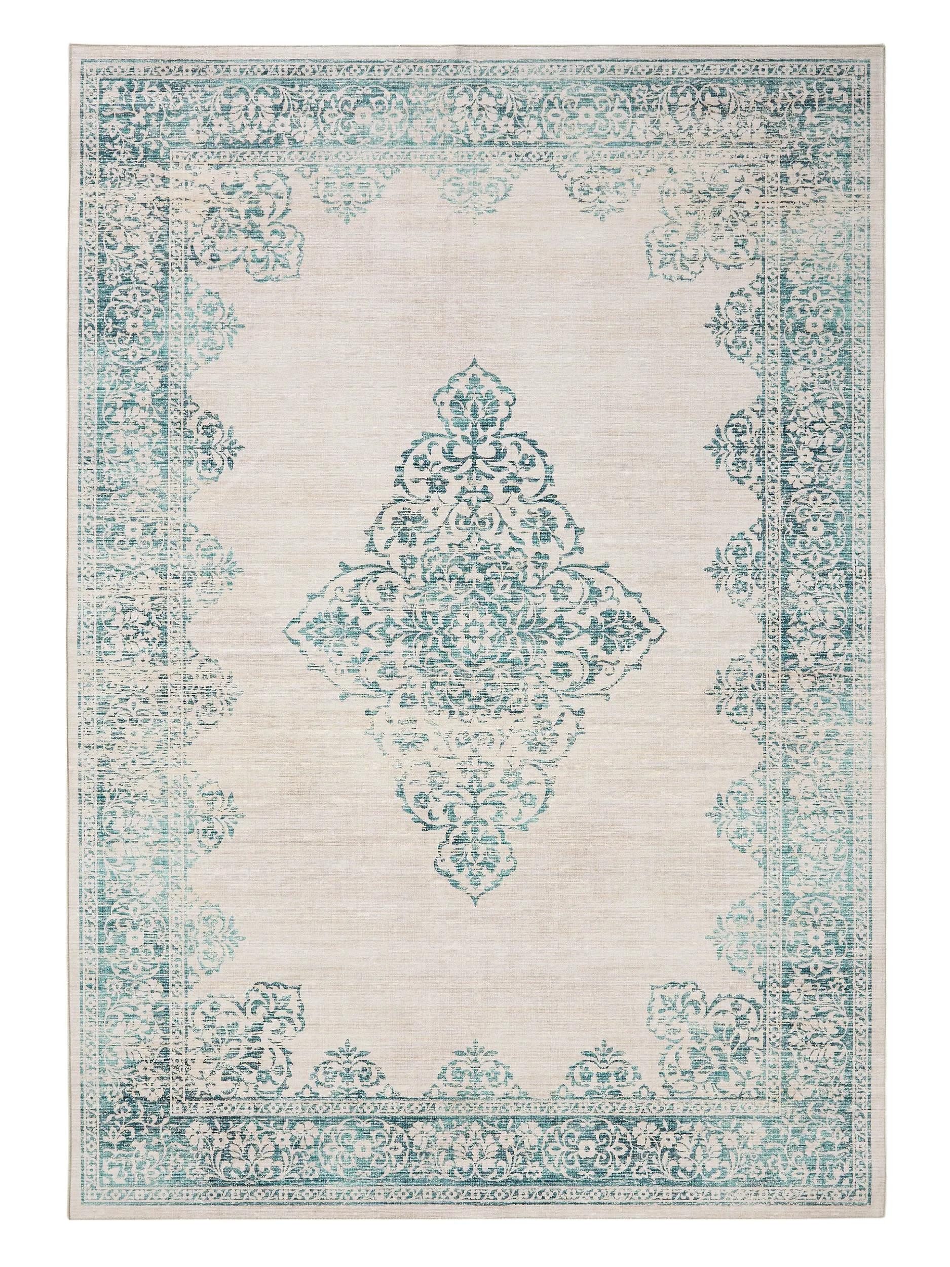 benuta Teppich Laury, rechteckig, Höhe: 5 mm, Teppich Wohnzimmer, Schlafzimmer, Esszimmer, Flur, Kunstfaser, Cozy