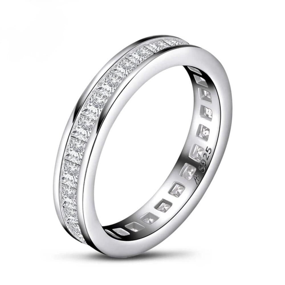 ROUGEMONT Verlobungsring Funkelnder Memoire Ring Verlobungsring Schmuckgeschenk 925 Silber, Echtschmuck
