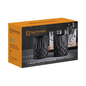 Nachtmann Whiskyglas Noblesse Black Edition Whiskygläser 295 ml 2er Set, Glas
