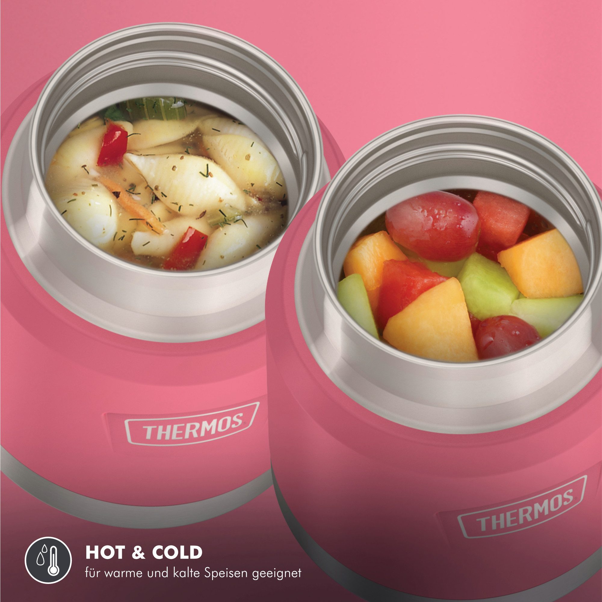THERMOS Thermobehälter ICON FOOD JAR, Thermobehälter für Essen, spülmaschinenfest, Edelstahl, Kunststoff, Silikon, (1-tlg), 0,35l, 12h heiß & 16h kalt, dicht &  – Bild 4 von 5