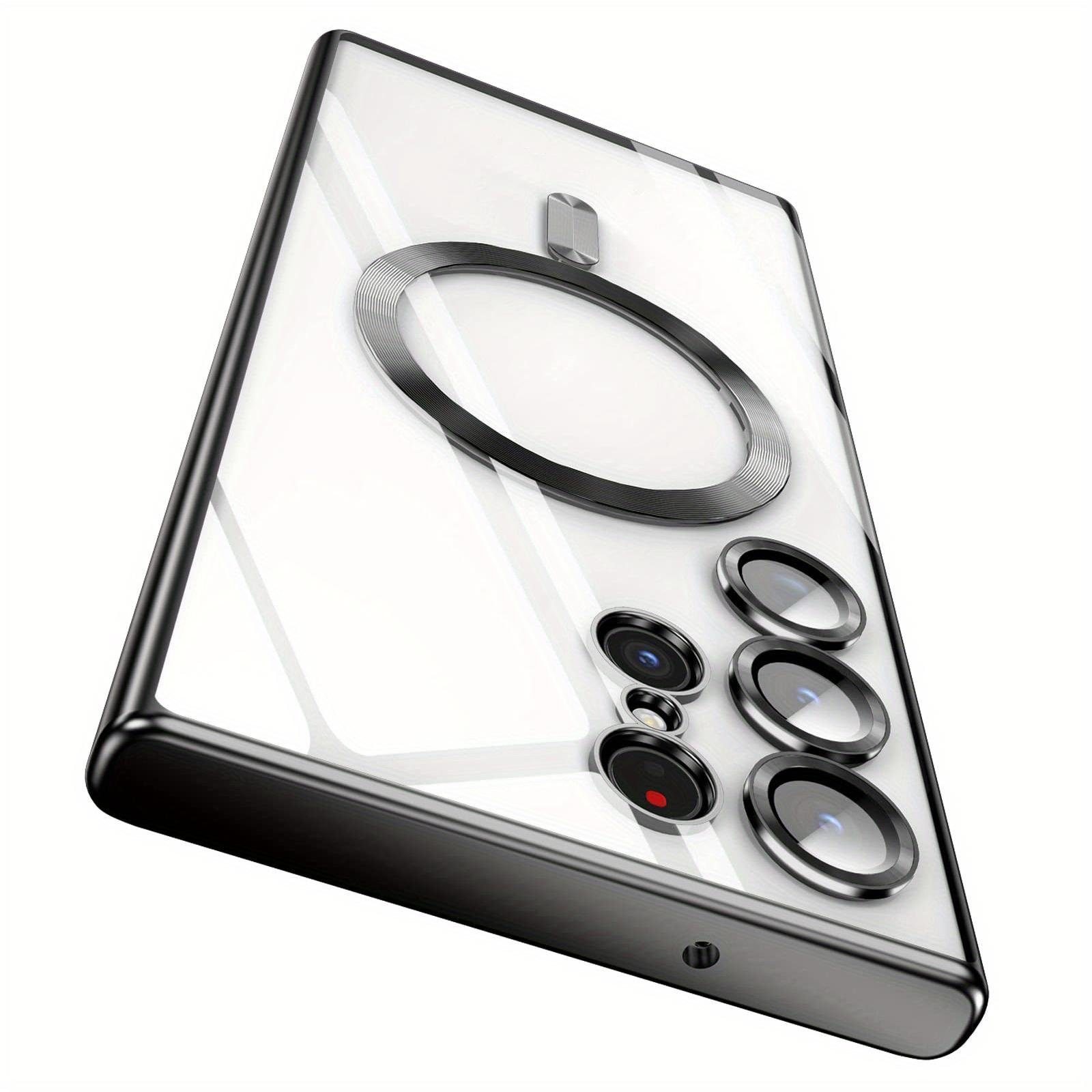 Numerva Handyhülle Magsafe Handy Hülle für Samsung Galaxy S23 Ultra, Schutzhülle TPU Case Cover Bumper Magsafe Magnet und Kameraschutzglas