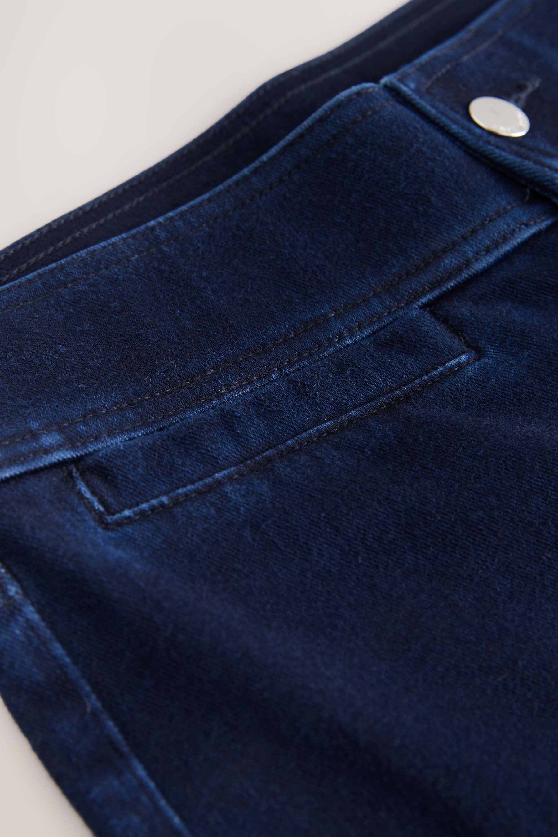 Next Jeansleggings Denim-Leggings aus Jersey mit ausgestelltem Bein (1-tlg)