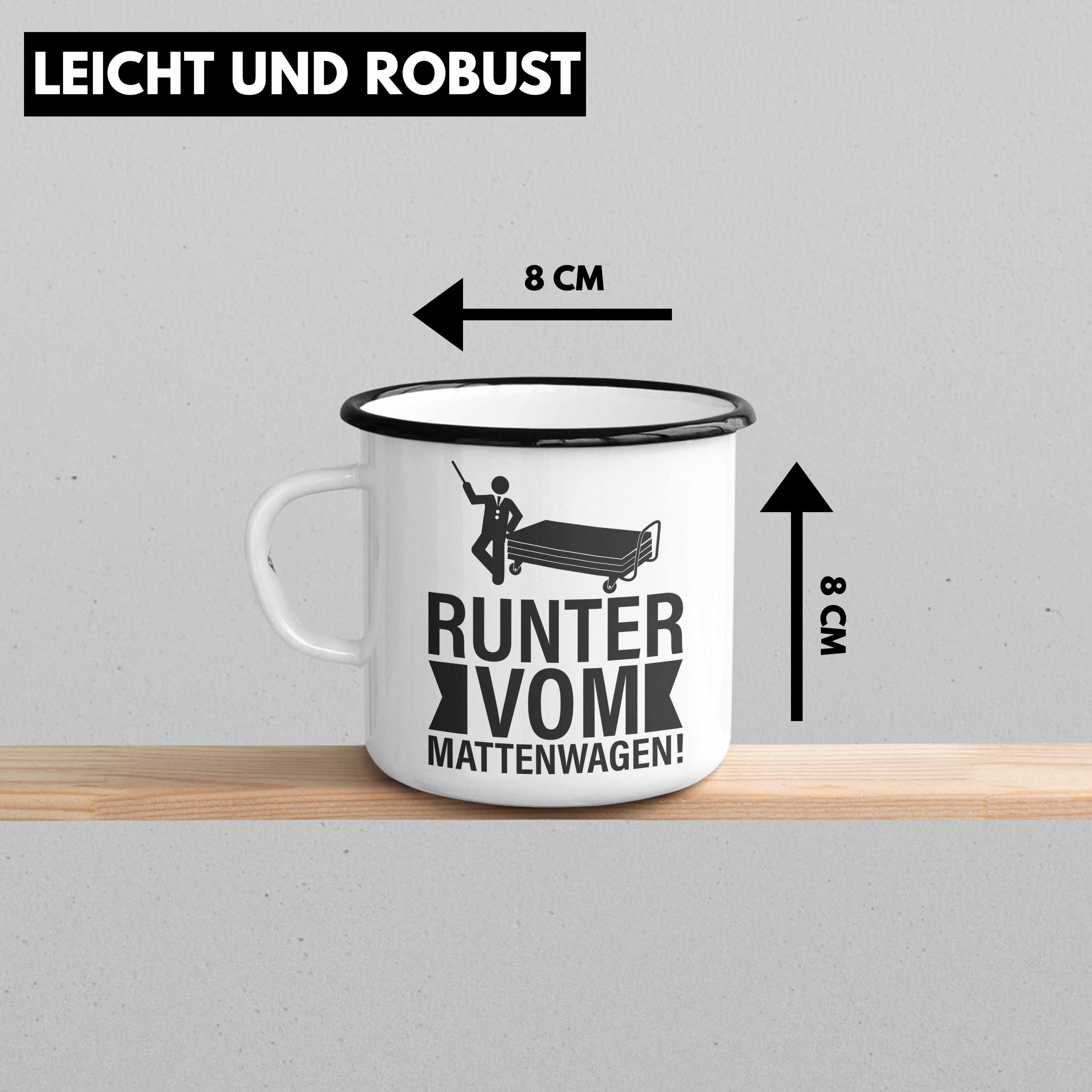 Emaille Tasse Sportlehrer Geschenke Geschenk Lehrer Thermotasse Schwarz Schule Abi Geschenkidee Trendation Trendation Vom - Mattenwagen Runter