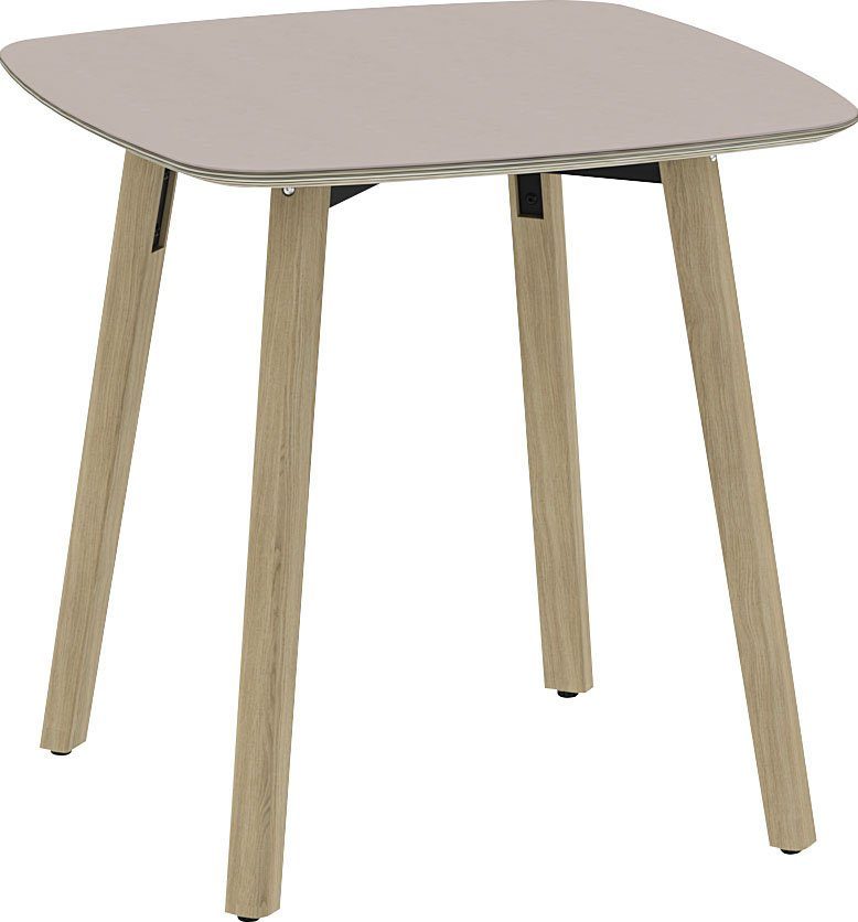 OTTO products Esstisch Tables, Füße aus Eiche massiv, mit schöner Linoleum Beschichtung powder/eiche natur