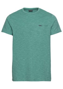 Bruno Banani T-Shirt Mit Doppelkragen und Zierbrusttasche