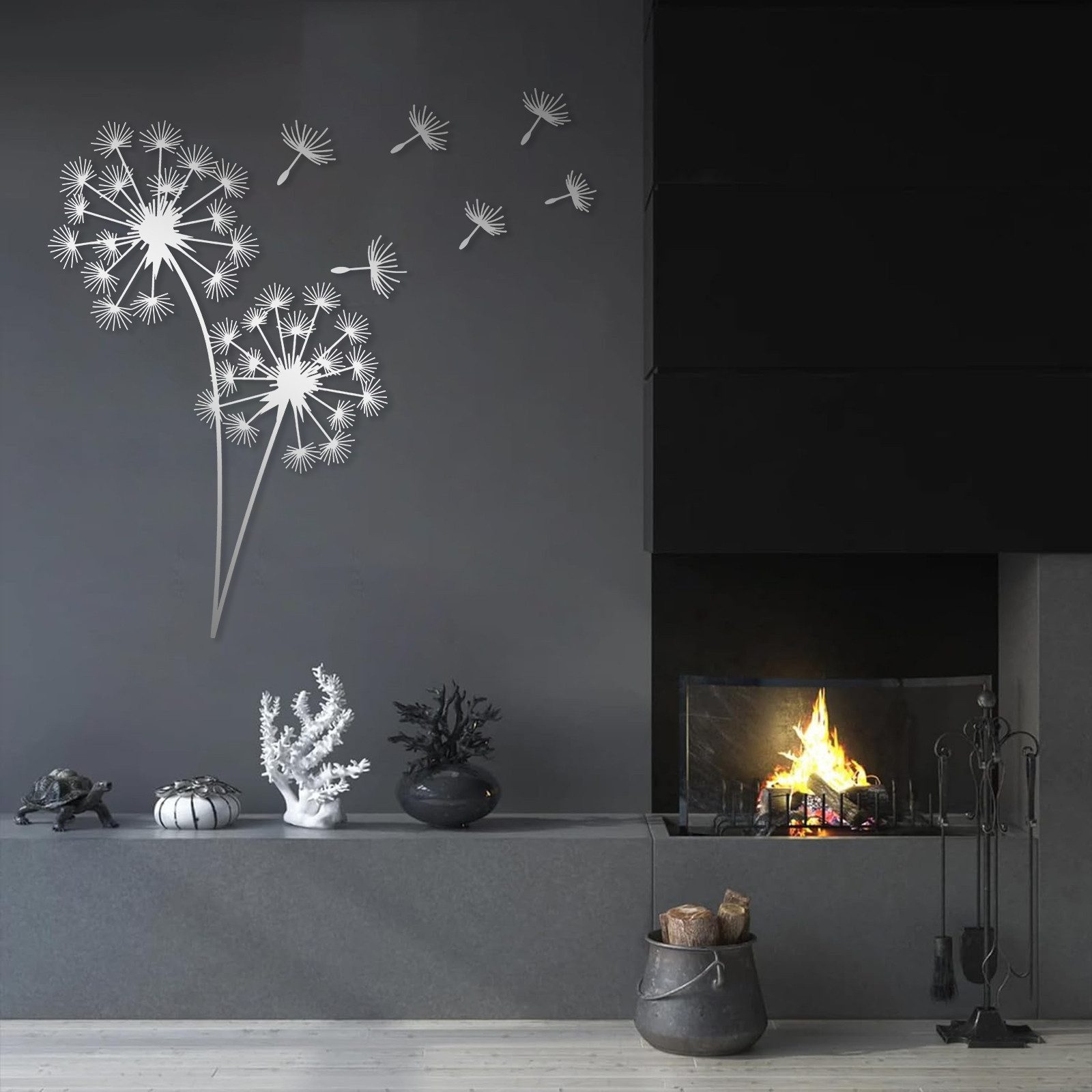 Jumpeak Wanddekoobjekt Pusteblume Wanddekoration aus Metall, günstig online kaufen