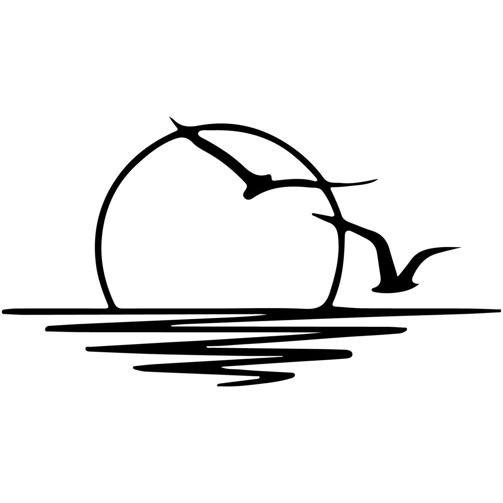 Jumpeak Wanddekoobjekt Sonne und Möwe Metall Kunst Wanddekor, Abstrakter So günstig online kaufen