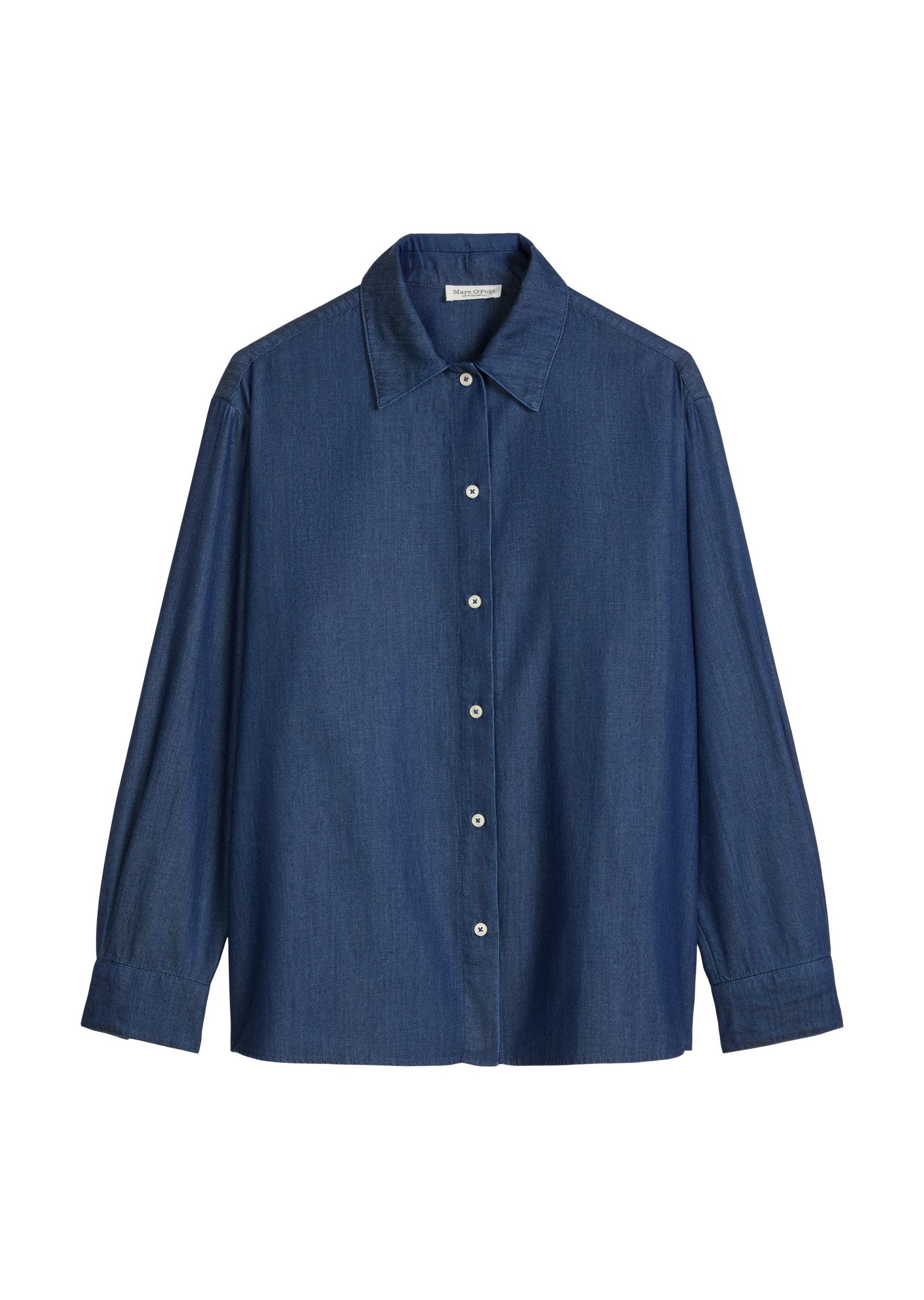 Jeansbluse aus TENCEL™ Lyocell-Baumwolle-Mix