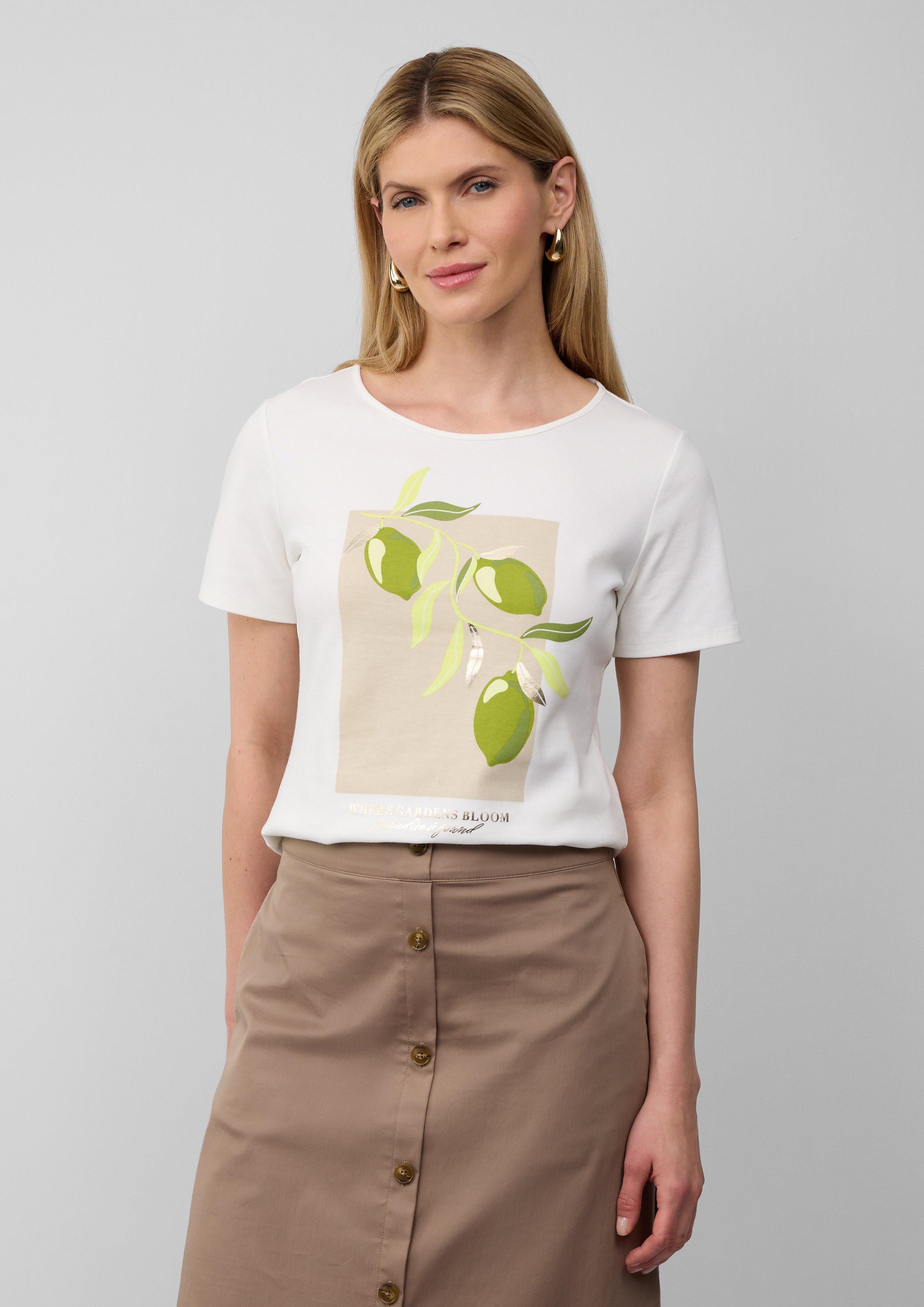 s.Oliver BLACK LABEL Kurzarmshirt Baumwoll-T-Shirt mit günstig online kaufen