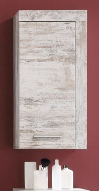 trendteam Hängeschrank Cancun (Badschrank 36x79 cm) Shabby Used Wood Dekor