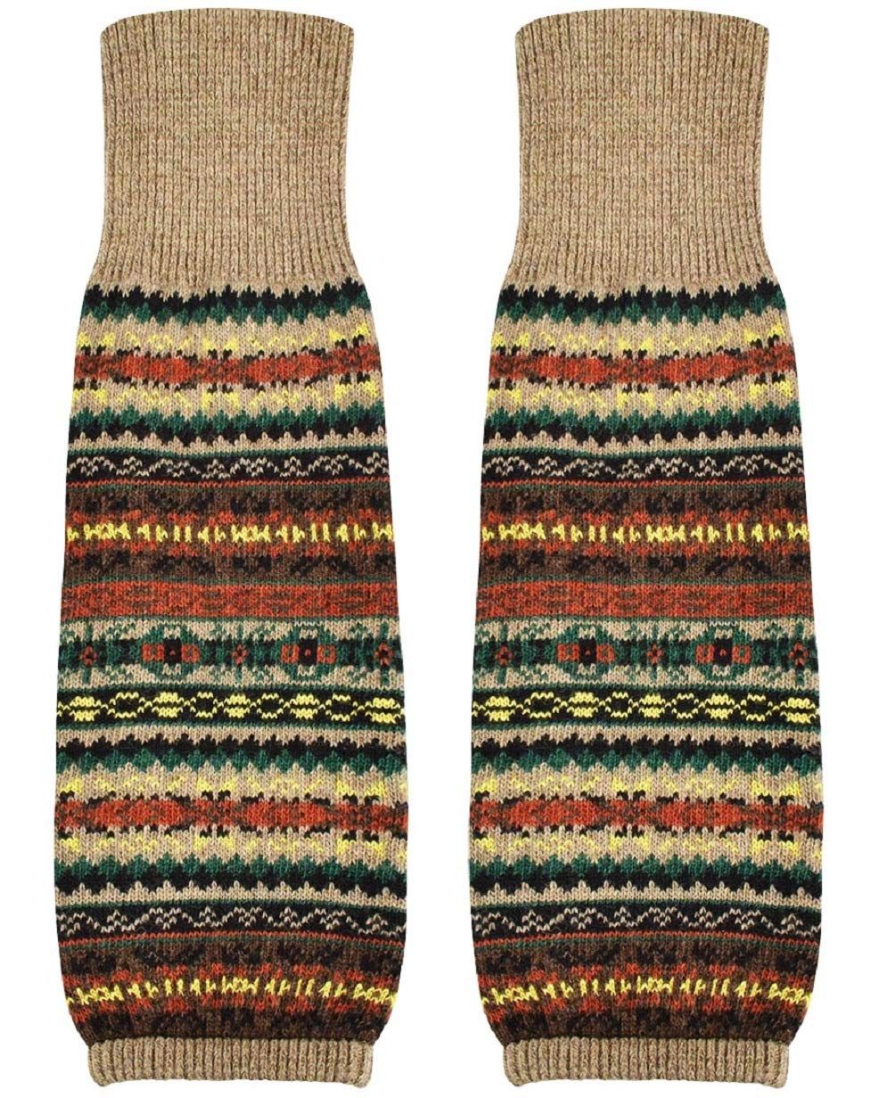 Coonoor Beinstulpen Damen Lange Winter Legwarmer Gestrickt Verdicken Beinwärmer (Böhmischer Stil Beinstulpen) Overknee Strümpfe Tanzen Strumpf Knit Crochet Sock – Bild 5 von 5