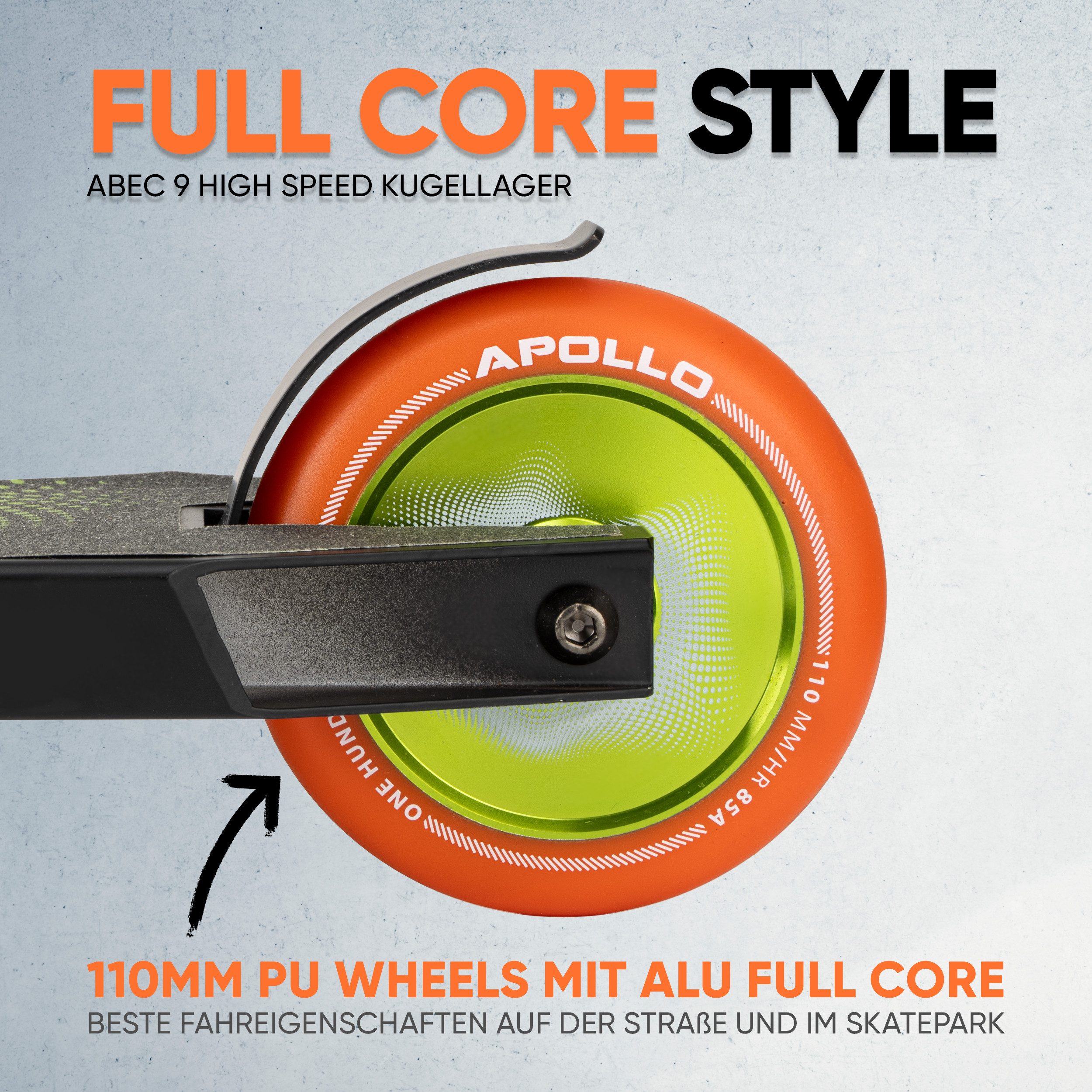 Apollo Stuntscooter Eagle, eloxierter Profi Stuntroller für Kinder & Erwachsene, aus robustem HQ Aluminium, leicht & stabil, bis 100 kg belastbar