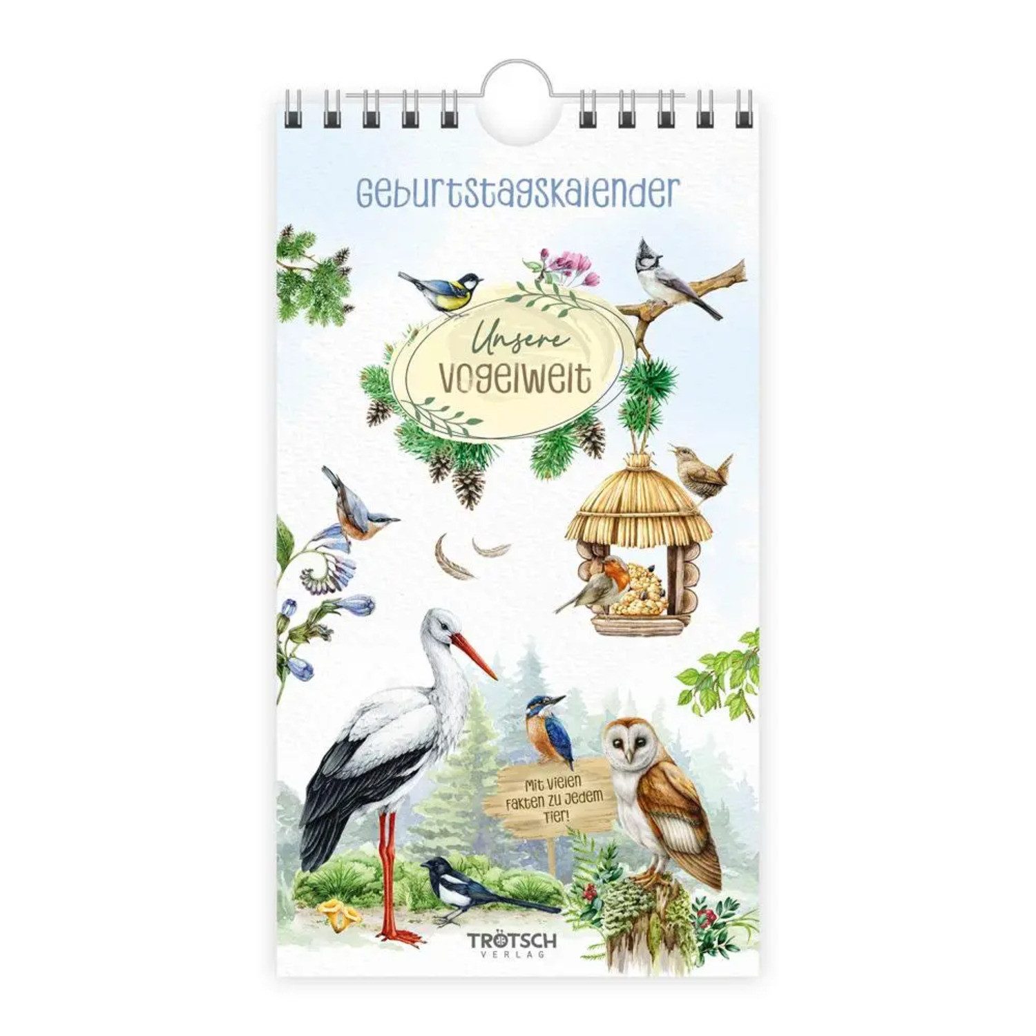 Trötsch Verlag Wandkalender Trötsch Geburtstagskalender Unsere Vogelwelt
