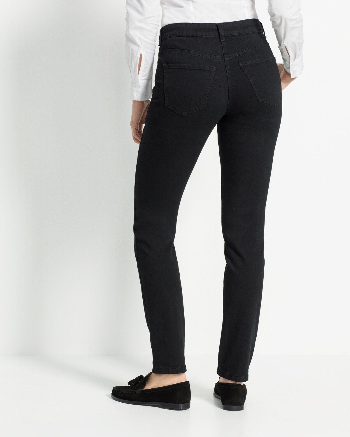 5-Pocket-Jeans MAC Angela Schwarz/L32 Jeans Pipe