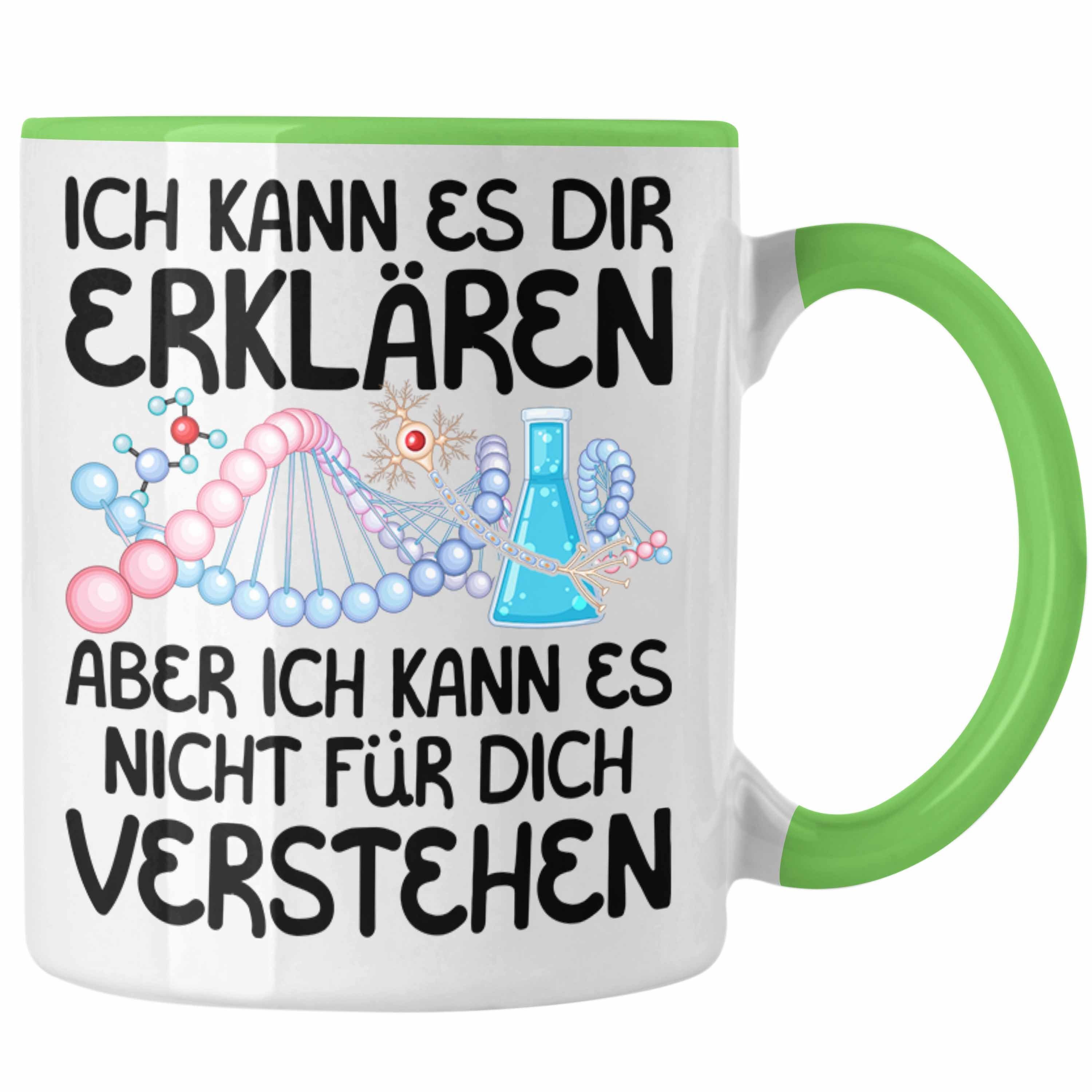 Trendation Tasse Biologie Geschenk Tasse Lustiger Spruch Geschenkidee für Biologen Kaff Grün | Teetassen