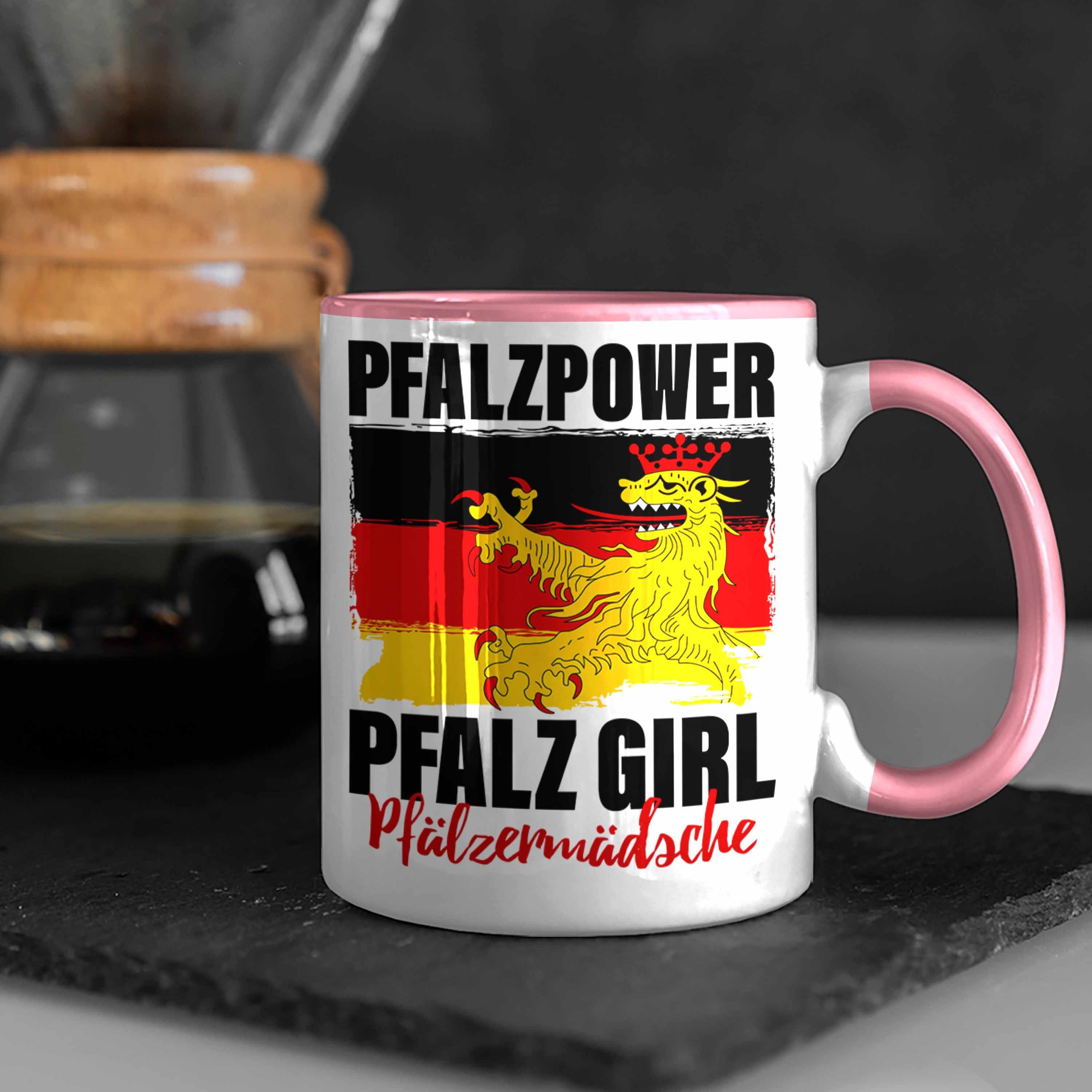 Frauen Pfalz Pfalzmädsche Rosa Pfalzpower Geschenk Tasse Trendation Tasse Girl