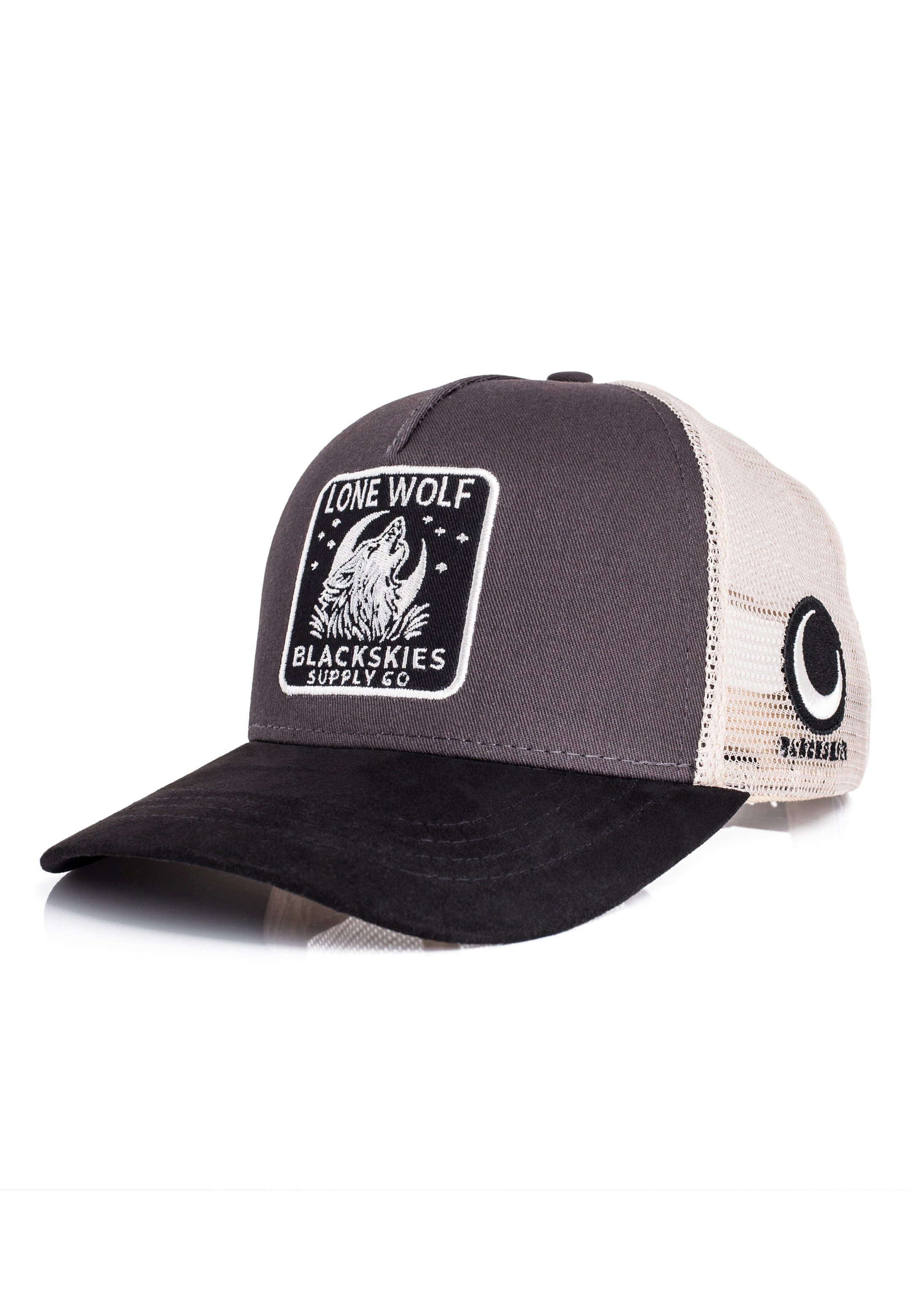 Blackskies Baseball Cap Lone Wolf Trucker Cap