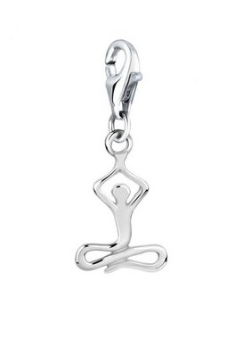 Nenalina Charm-Einhänger Yoga Symbol Anhänger Lotussitz 925 Silber