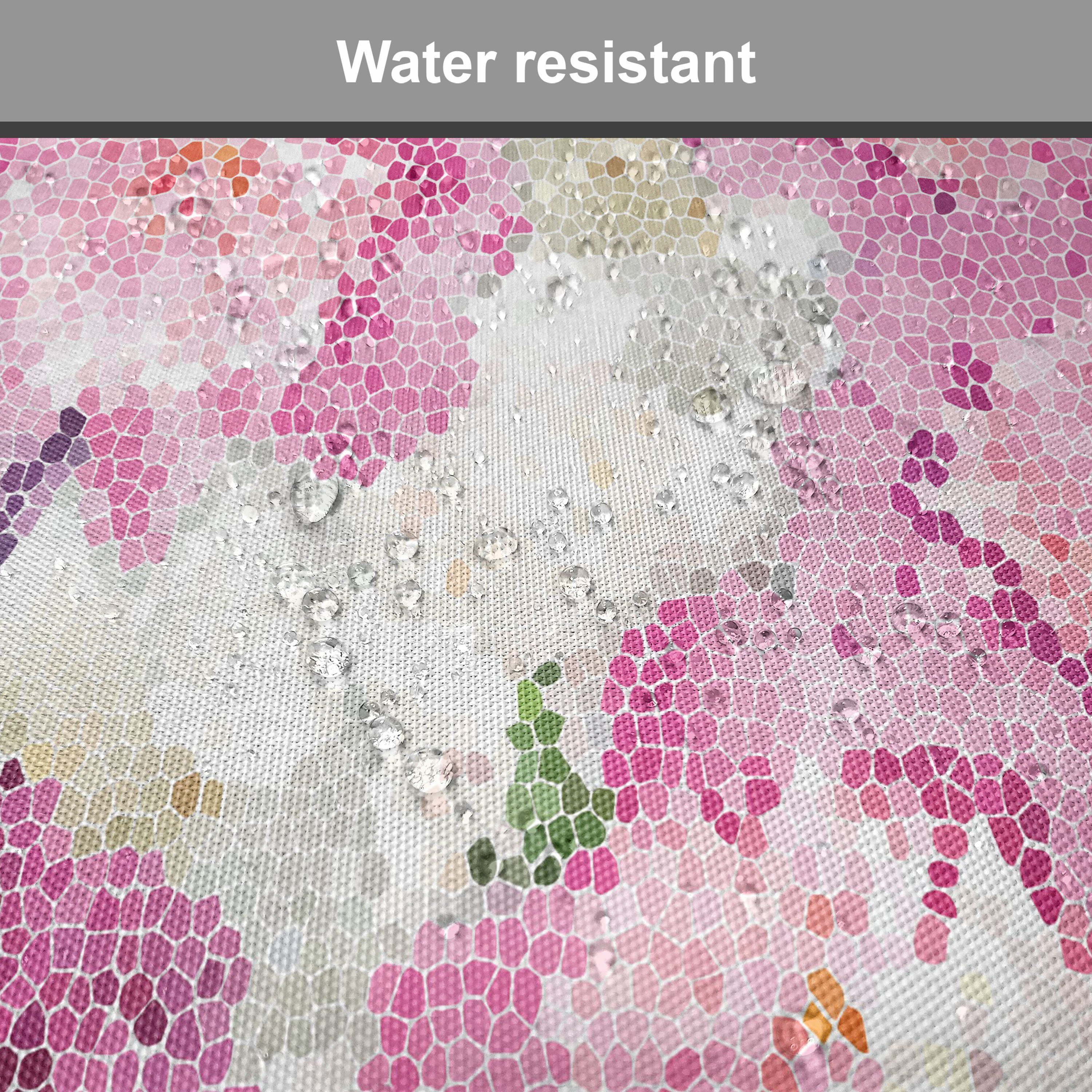 Abakuhaus Stuhlkissen Dekoratives wasserfestes Kissen Natur mit Mosaik-Pfingstrose-Blumen-Kunst für Küchensitze, Riemen
