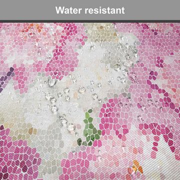 Abakuhaus Stuhlkissen Dekoratives wasserfestes Kissen mit Riemen für Küchensitze, Natur Mosaik-Pfingstrose-Blumen-Kunst
