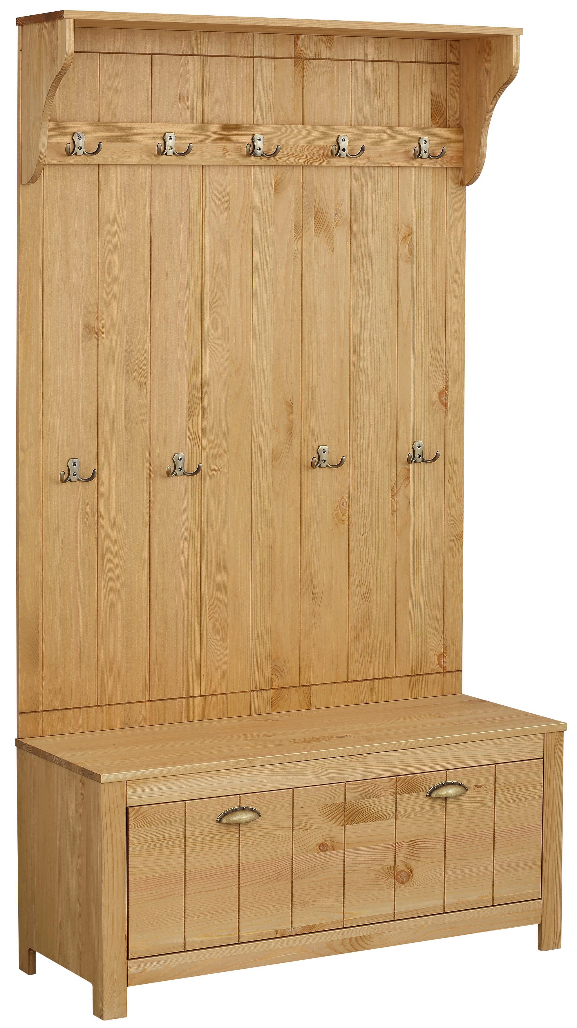 cm 100 aus Breite Kompaktgarderobe Home affaire Mille Massivholz,