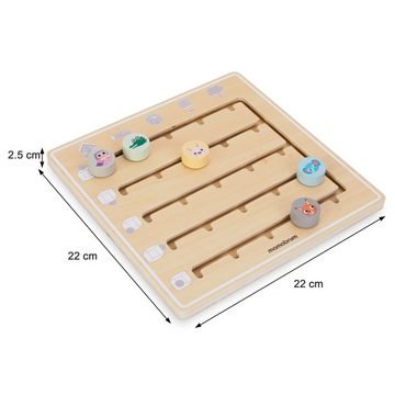 Mamabrum Puzzle-Sortierschale Gedächtnisspiel aus Holz - Wo sind die Tiere?