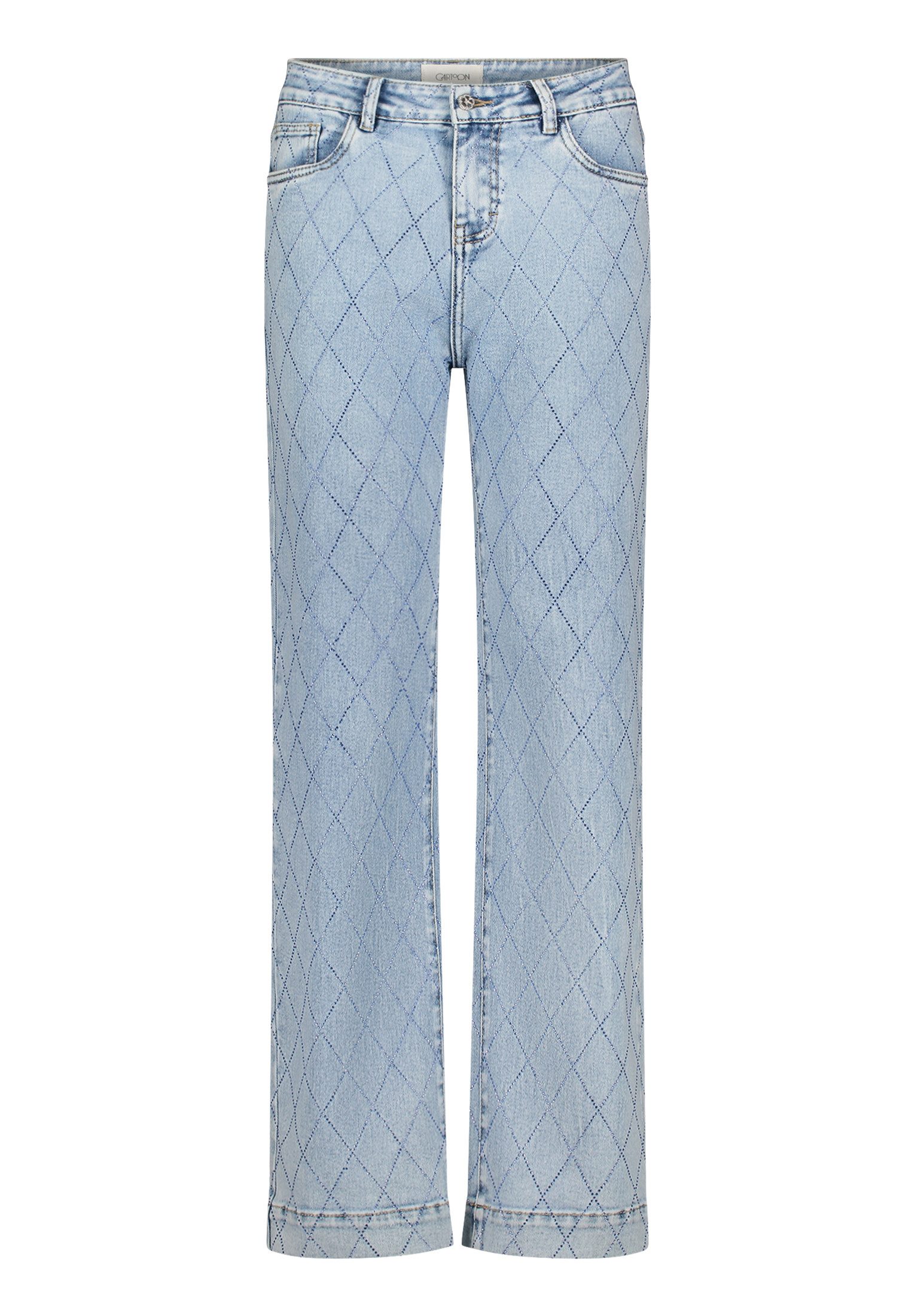 Cartoon 5-Pocket-Jeans Hose Jeans 1/1 LAEnge Light Blue Denim