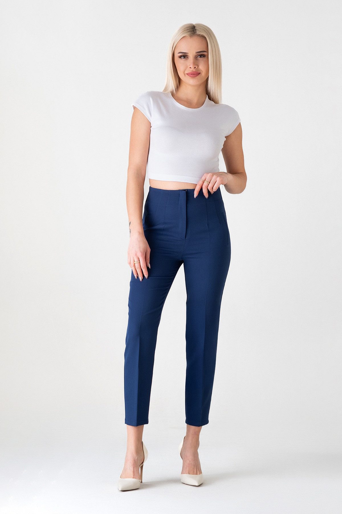 fashionshowcase Bügelfaltenhose Damen Hose Elegant Slim günstig online kaufen