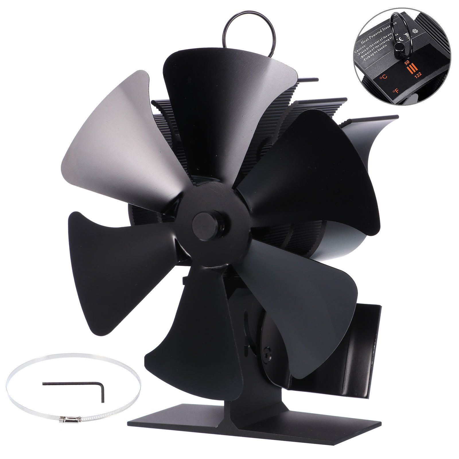 BlingBin Kaminventilator Ofenventilator Ohne Strom, Leiser Kamin Ventilator günstig online kaufen