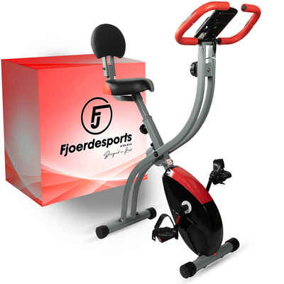 Fjoerdesports Heimtrainer Fjoerdesports Senioren Heimtrainer, Heimtrainer (Geschwindigkeitsüberwachung, gepolsterter Sitz, verstellbare Widerstandsstufen, Handpulssensoren, Zusammenklappbar, verstellbare Höhe, LCD-Display, Gepolsterter Sitz, verstellbare Widerstandsstufen), Heimtrainer Fahrrad, mit Trainingscomputer mit LCD-Anzeige