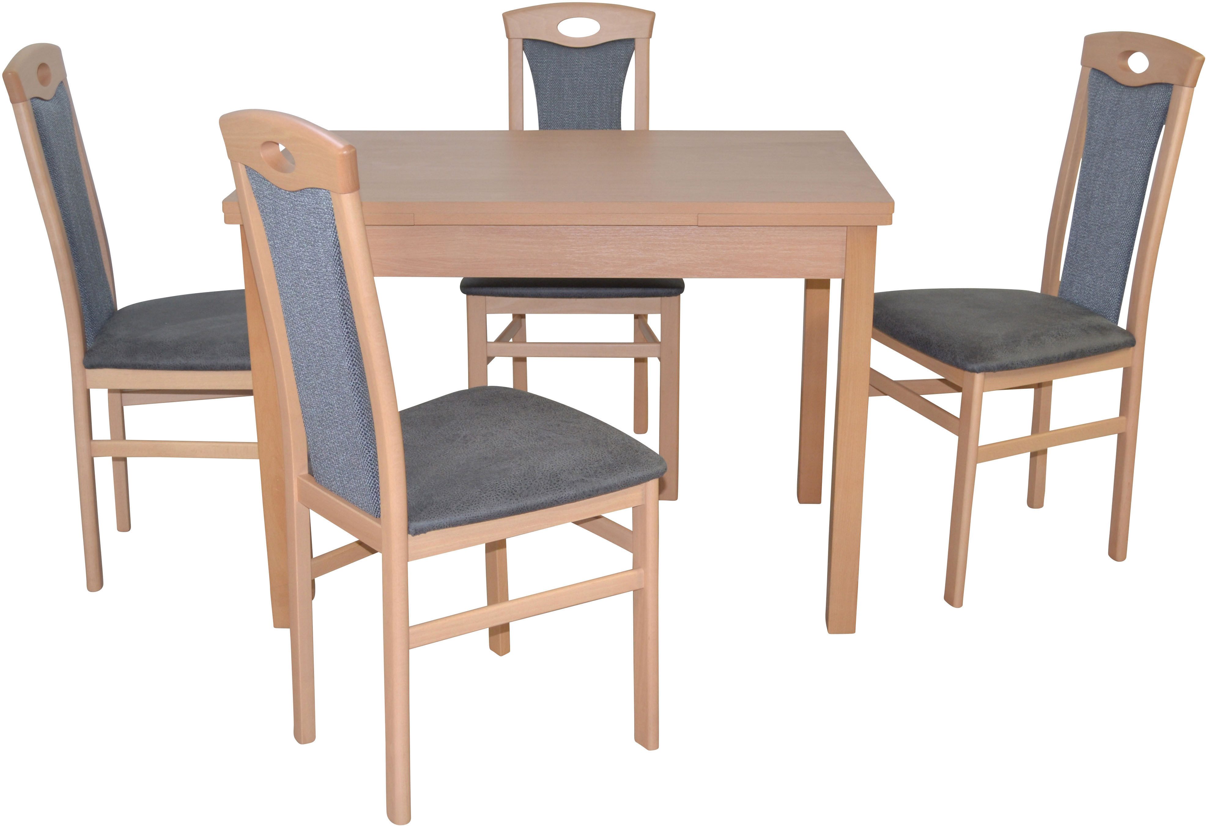 HOFMANN LIVING AND MORE Essgruppe 5tlg. Tischgruppe, (Spar-Set, 5-tlg., 5tlg. Tischgruppe), Stühle montiert