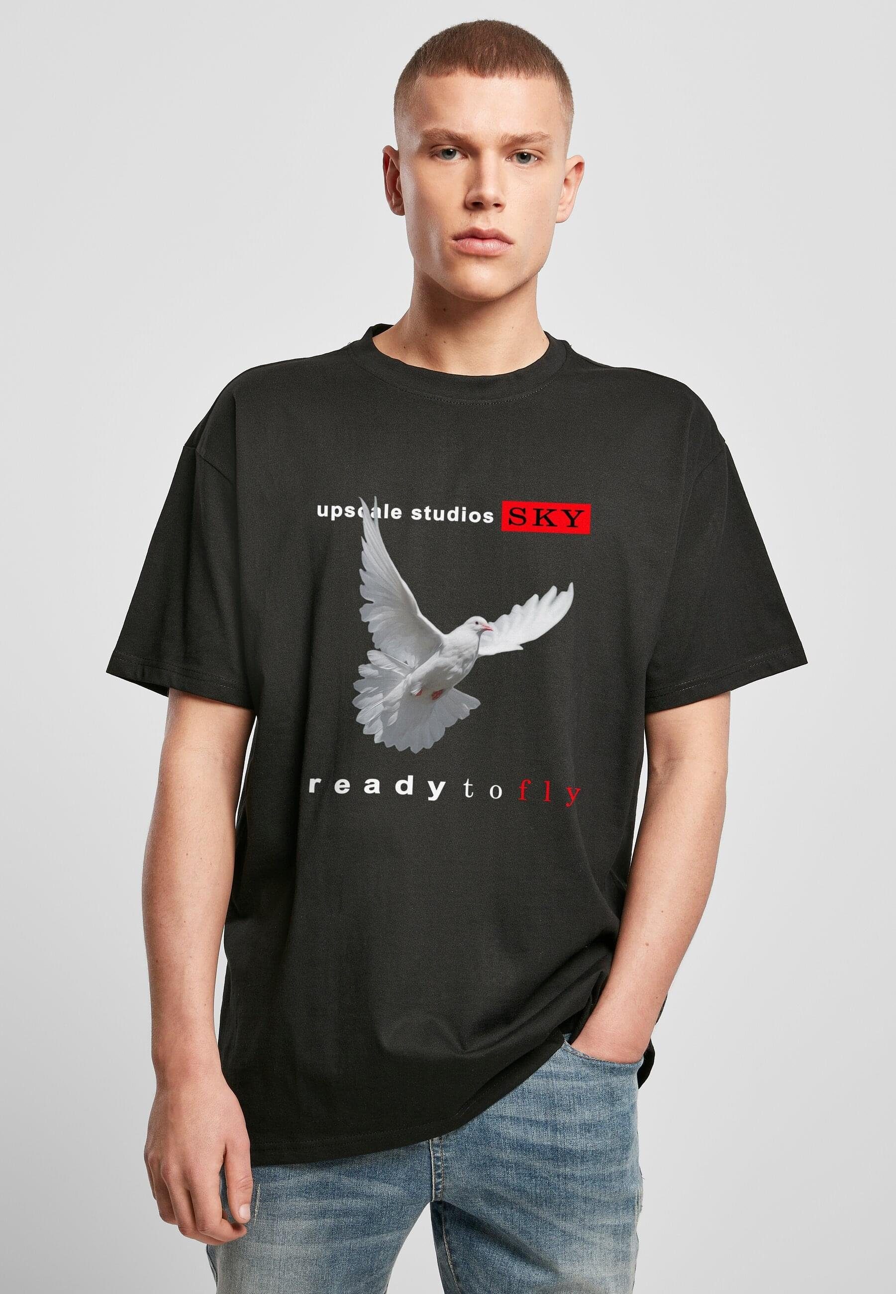 Tee (1-tlg) black Ready Mister to fly T-Shirt Upscale Oversize by Unisex Tee