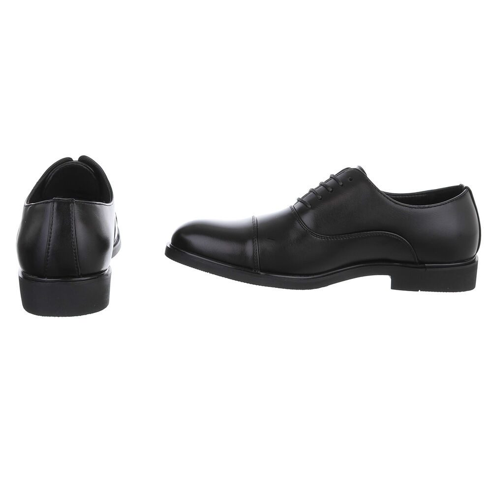 Coolwalk Herrenschnürschuh elegant mit Kappe und Schnürung Schnürschuh (91977251) Blockabsatz Business-Schuhe in Schwarz – Bild 5 von 5