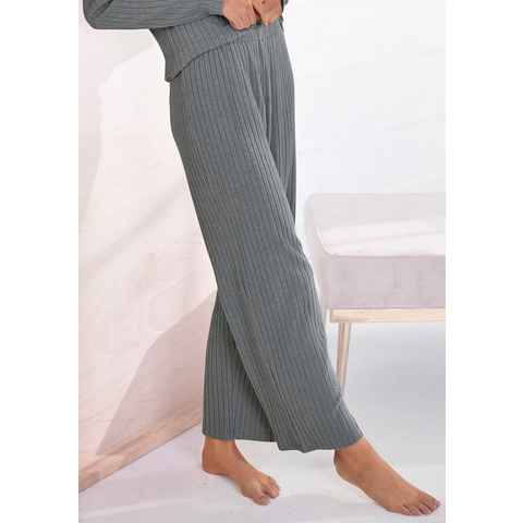 s.Oliver Homewearhose aus nachhaltigem Rippstrick, Loungeanzug