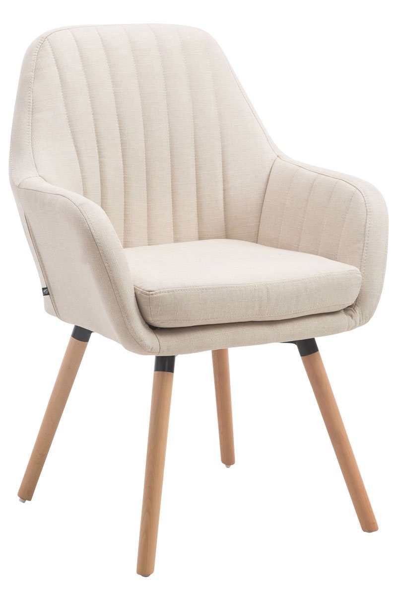 CLP Esszimmerstuhl Florian, Stoff, Sitzpolster & Holzbeine-Gestell günstig online kaufen