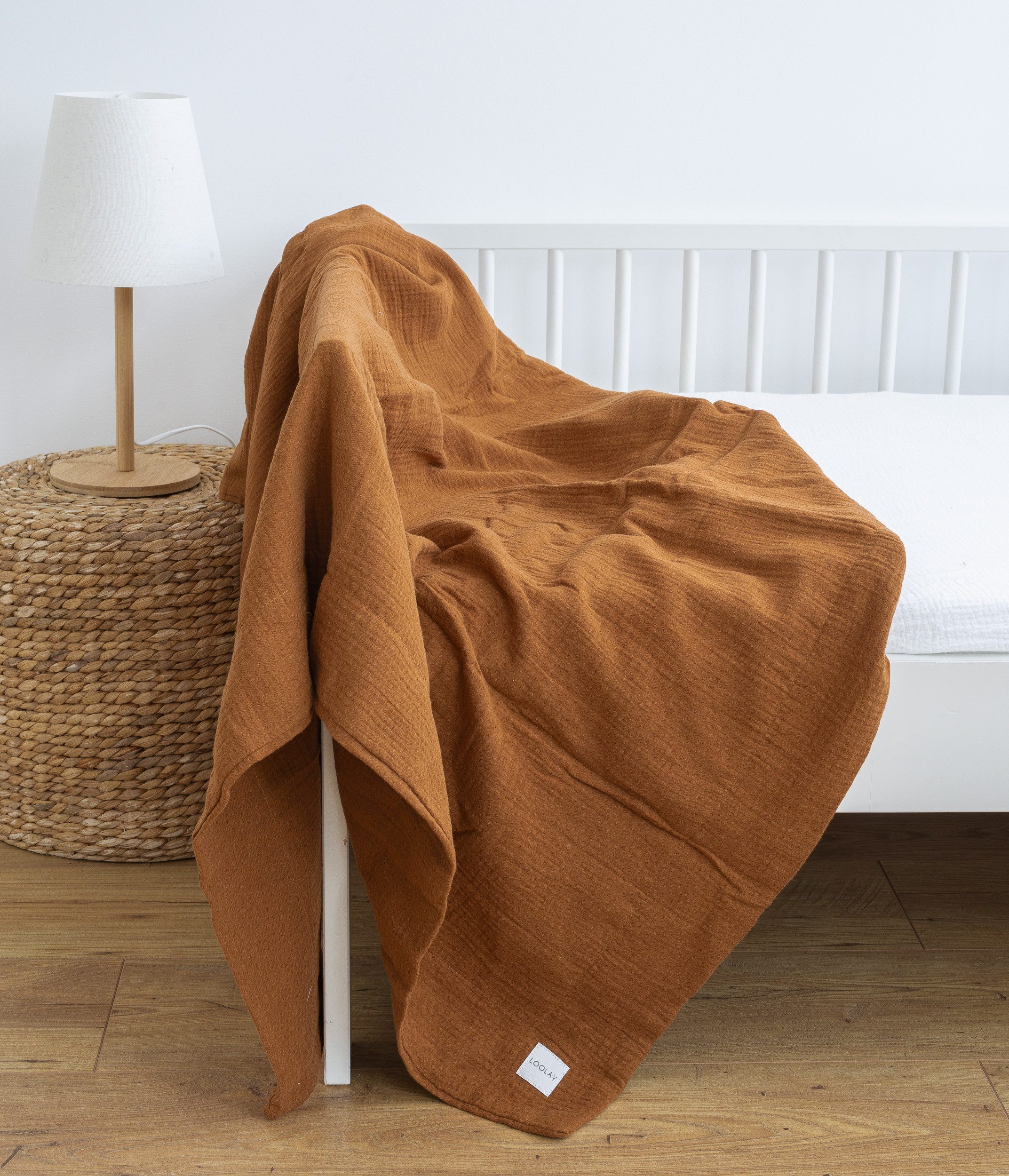 Wohndecke 2-LAGIGE Baumwolle dick MUSSELIN Decke günstig online kaufen