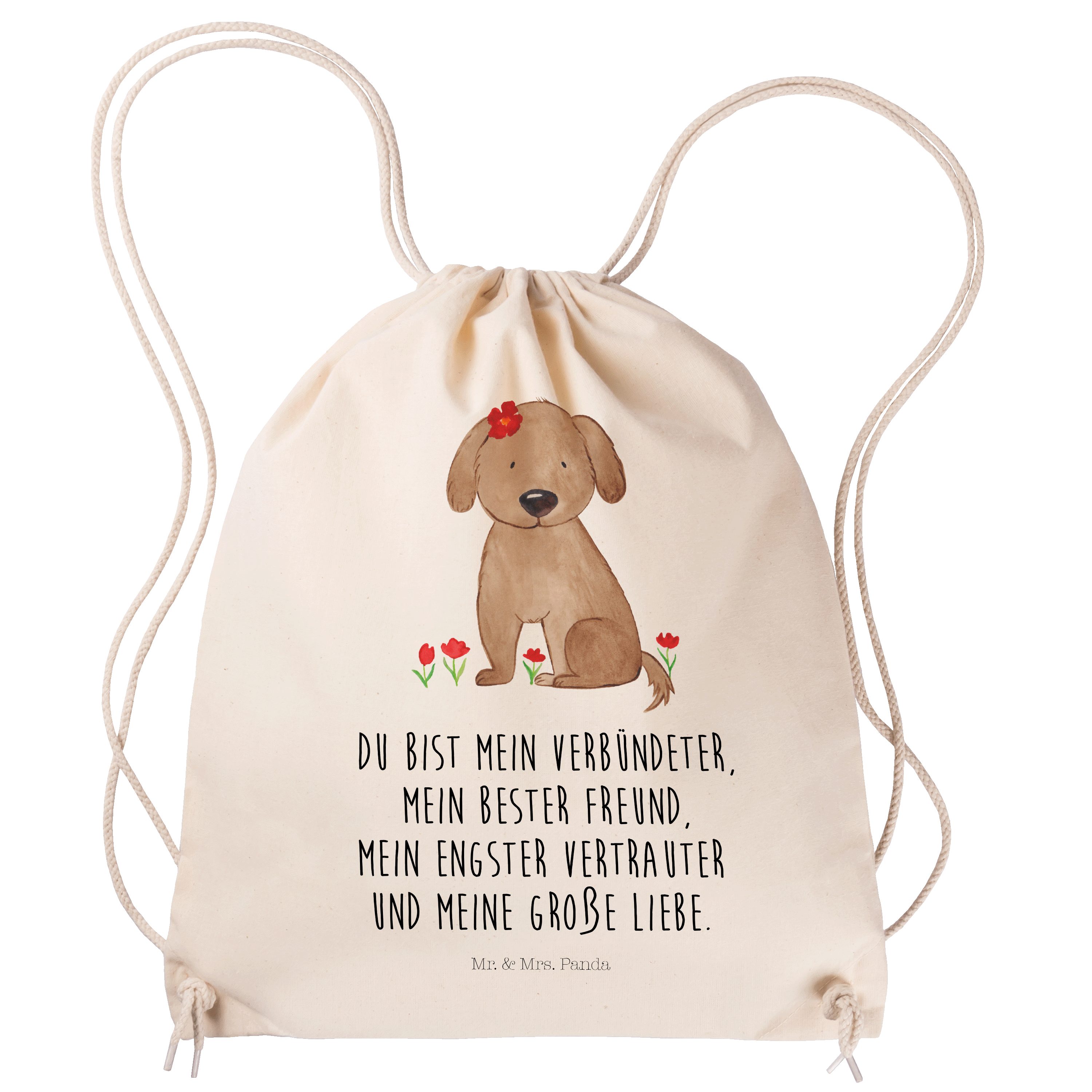 Mr. & Mrs. Panda Sporttasche Hund Hundedame - Transparent - Geschenk, Sprüche, Tierliebhaber, Hund (1-tlg)