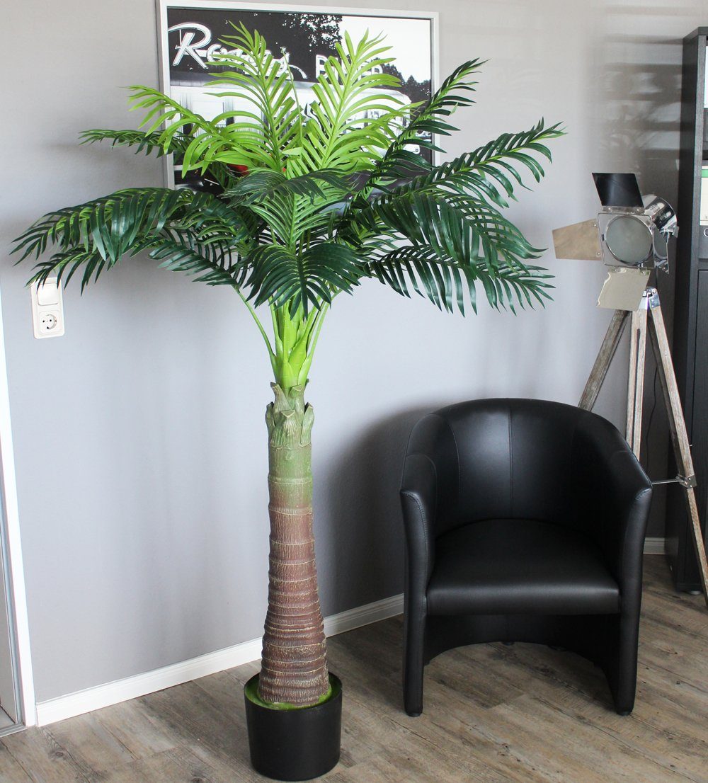 Kunstpalme Künstliche Palme Areca 180 Arnusa, im cm große 180 cm, Höhe fertig Pflanze Topf Künstliche Palme